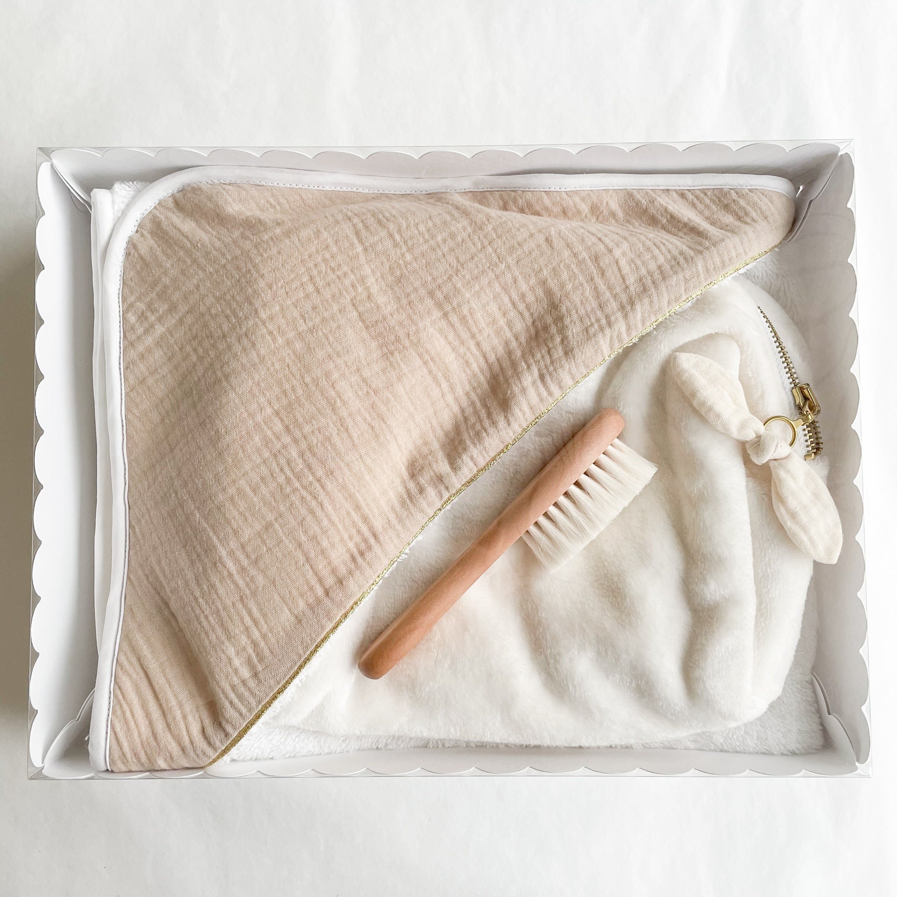 Set regalo personalizzato per il bagnetto del bambino Latte