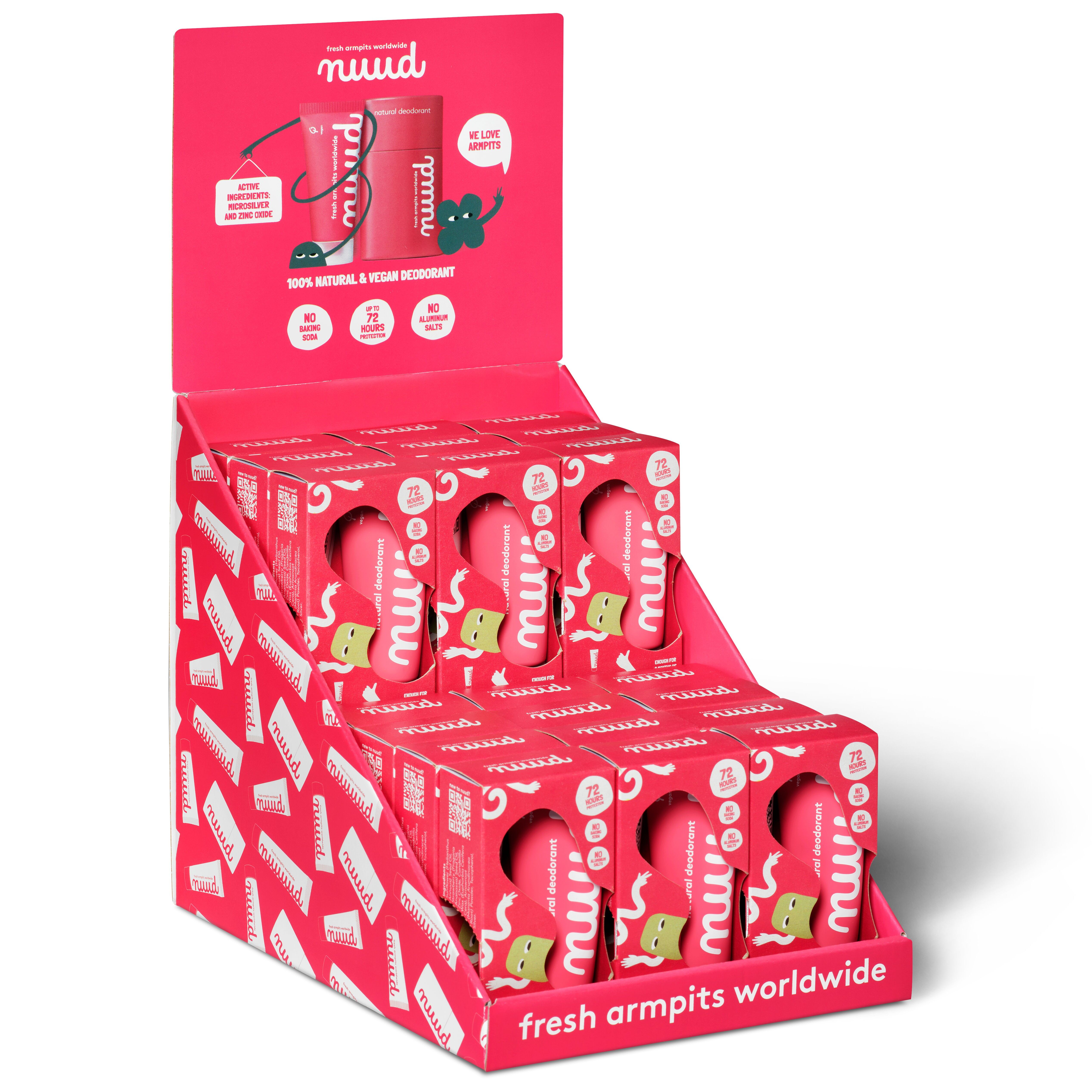 nuud - Display Starter Pack - natural, vegan deodorant