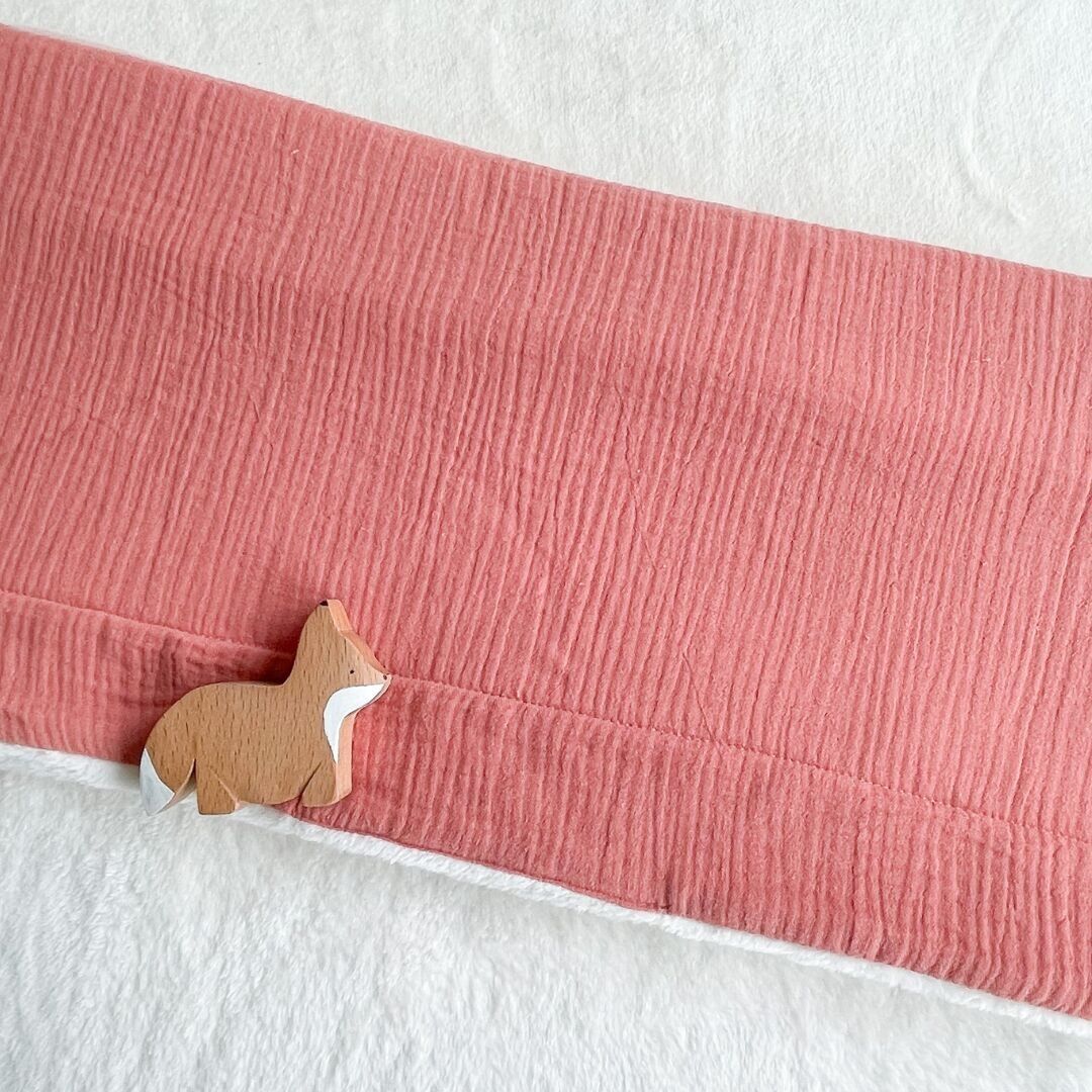 Couverture bébé doudou personnalisable toute saison terracotta