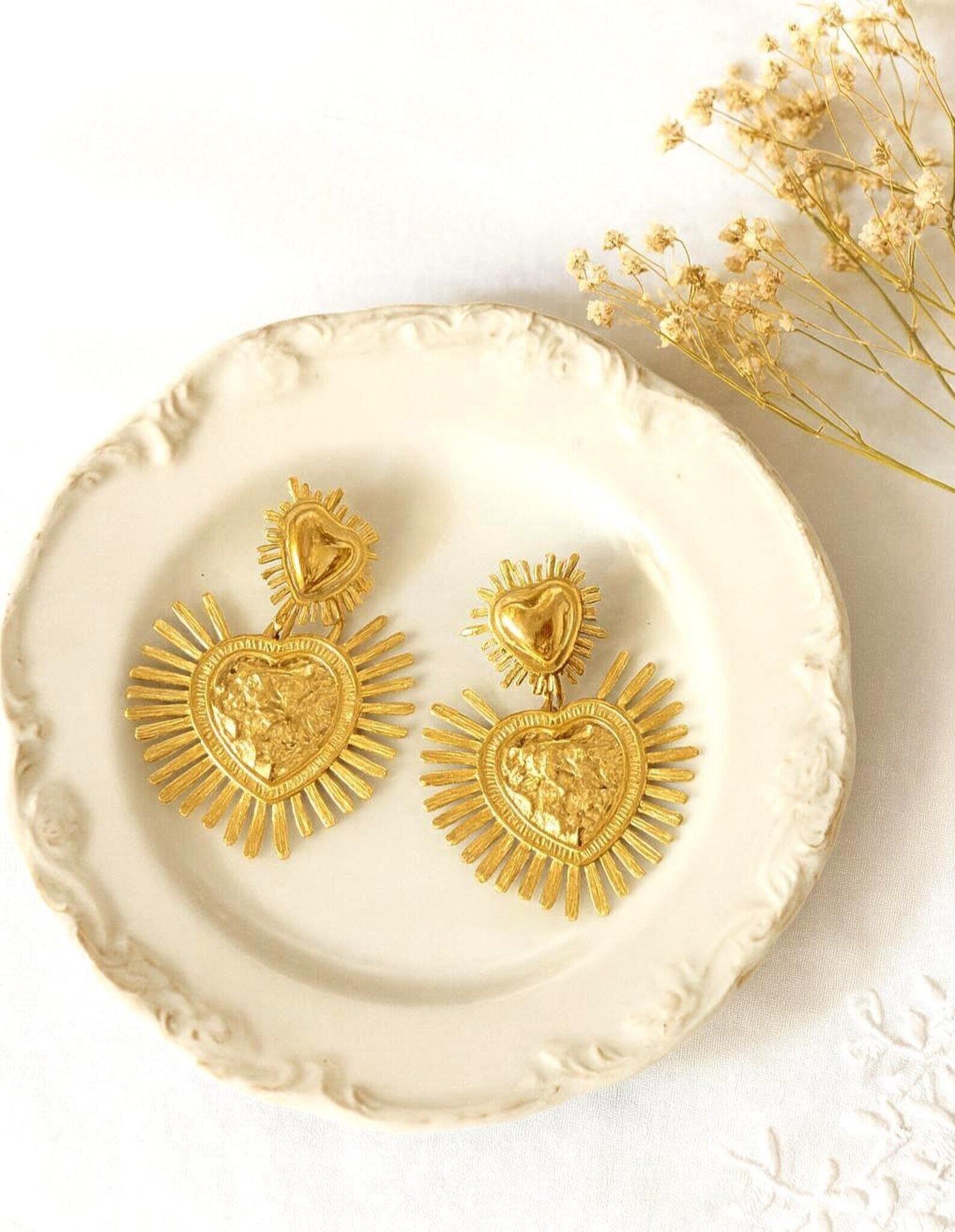 Sacred heart earrings