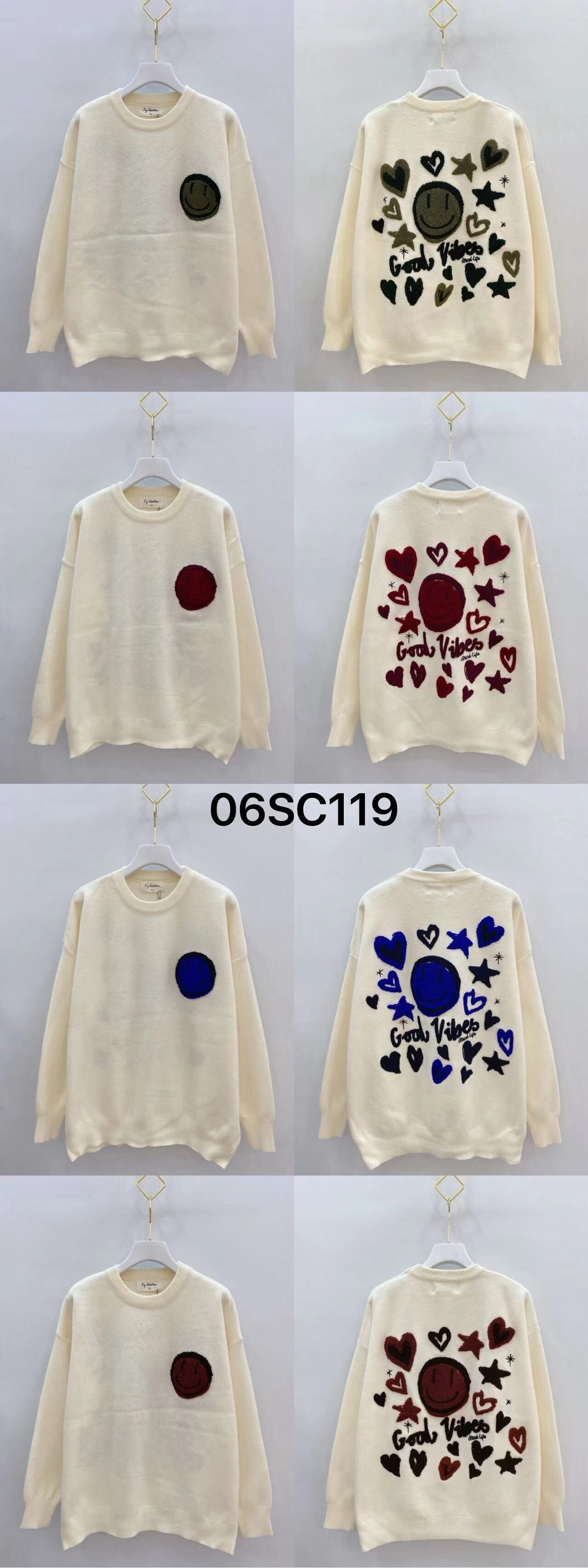 Felpa con toppe SMILEY ricamate