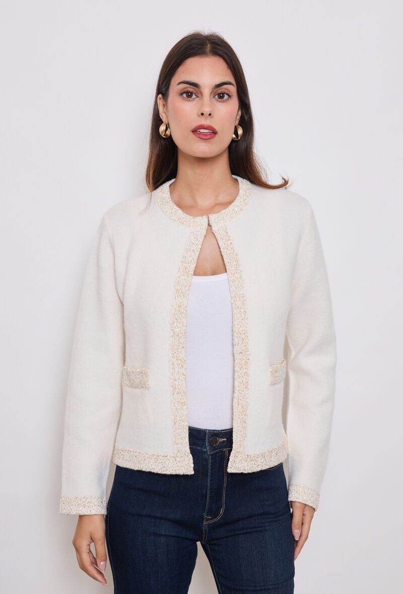 Gilet con finiture lucide