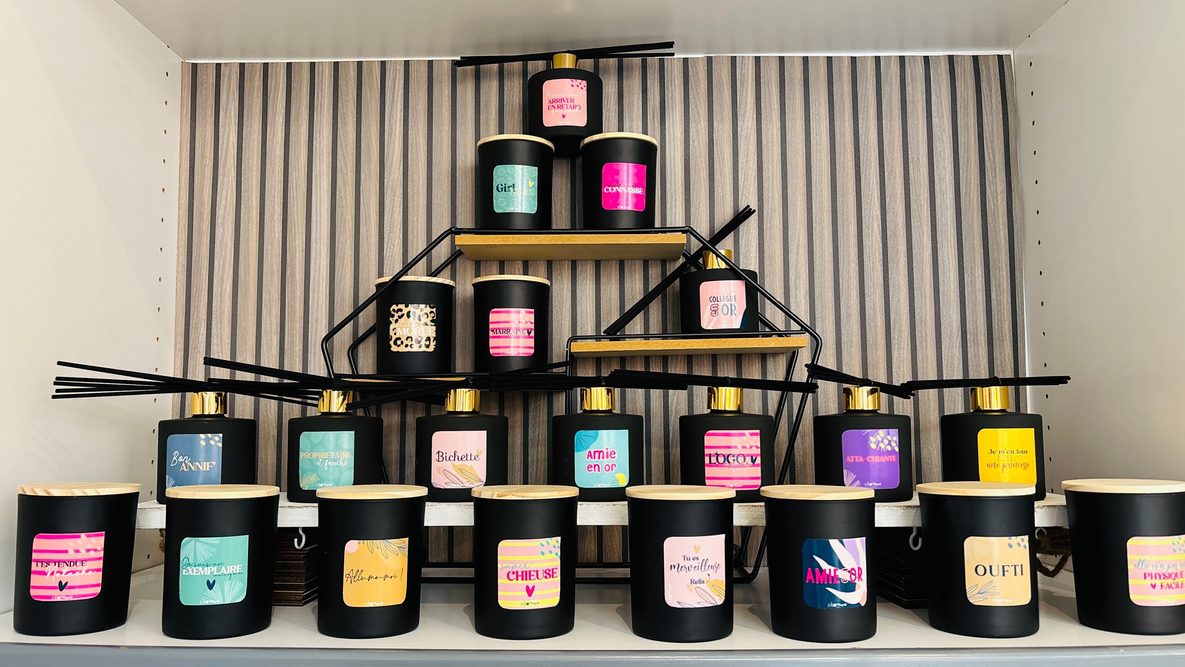 Bougies et diffuseur 'message' - Kit de démarrage - messages humour, encouragement, amour,...