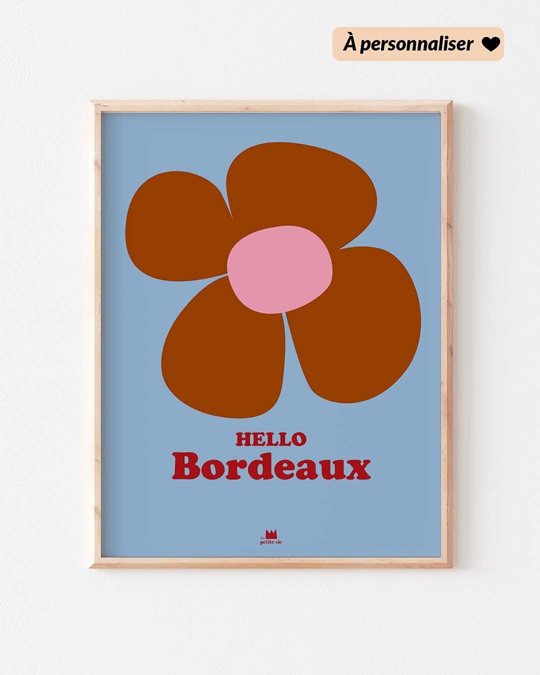 Personalized poster: "Hello City" Flower (30 x 40 cm)