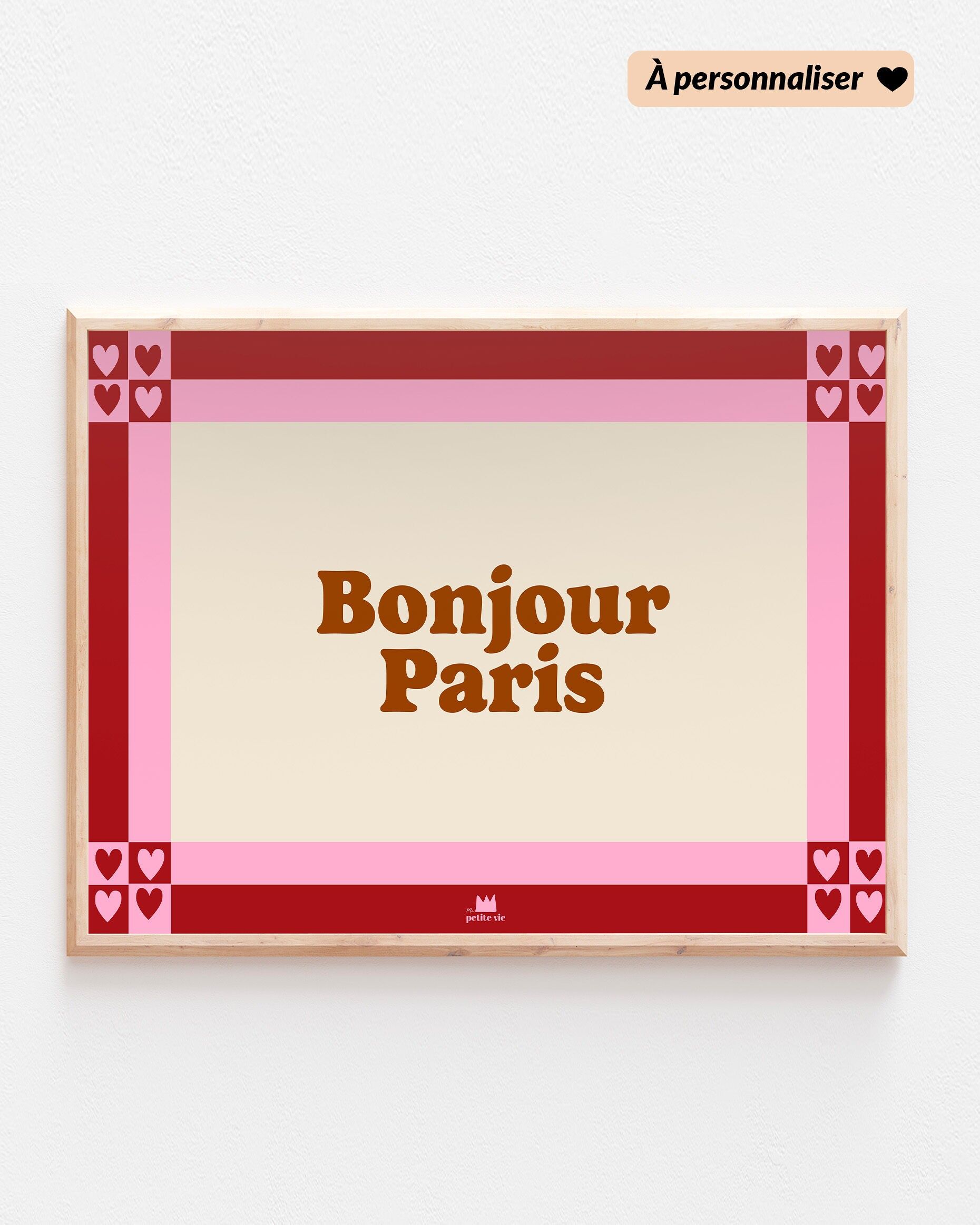 Personalized poster: "Hello City" Love (30 x 40 cm)