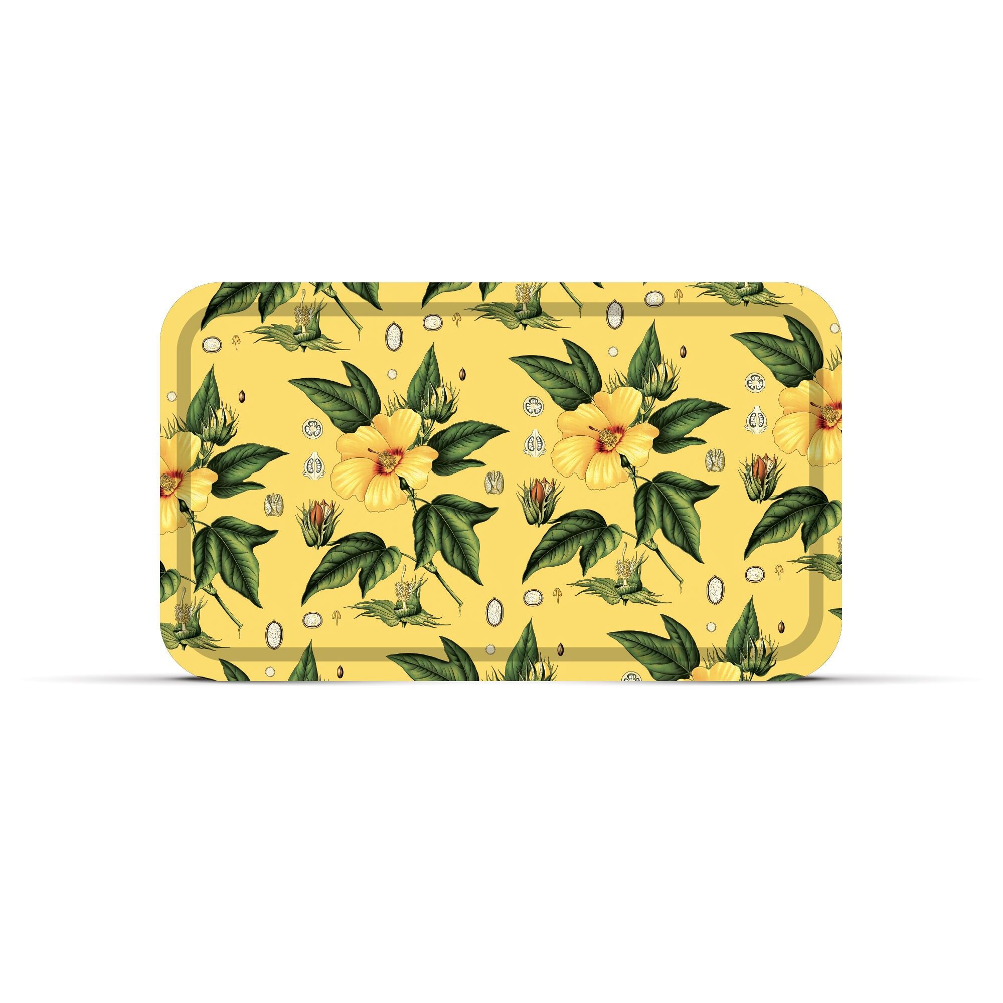 Naturtablett – Baumwollblume – 47,5 x 27,5 cm