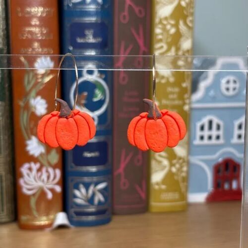 Tara Large - Pumpkin Earrings