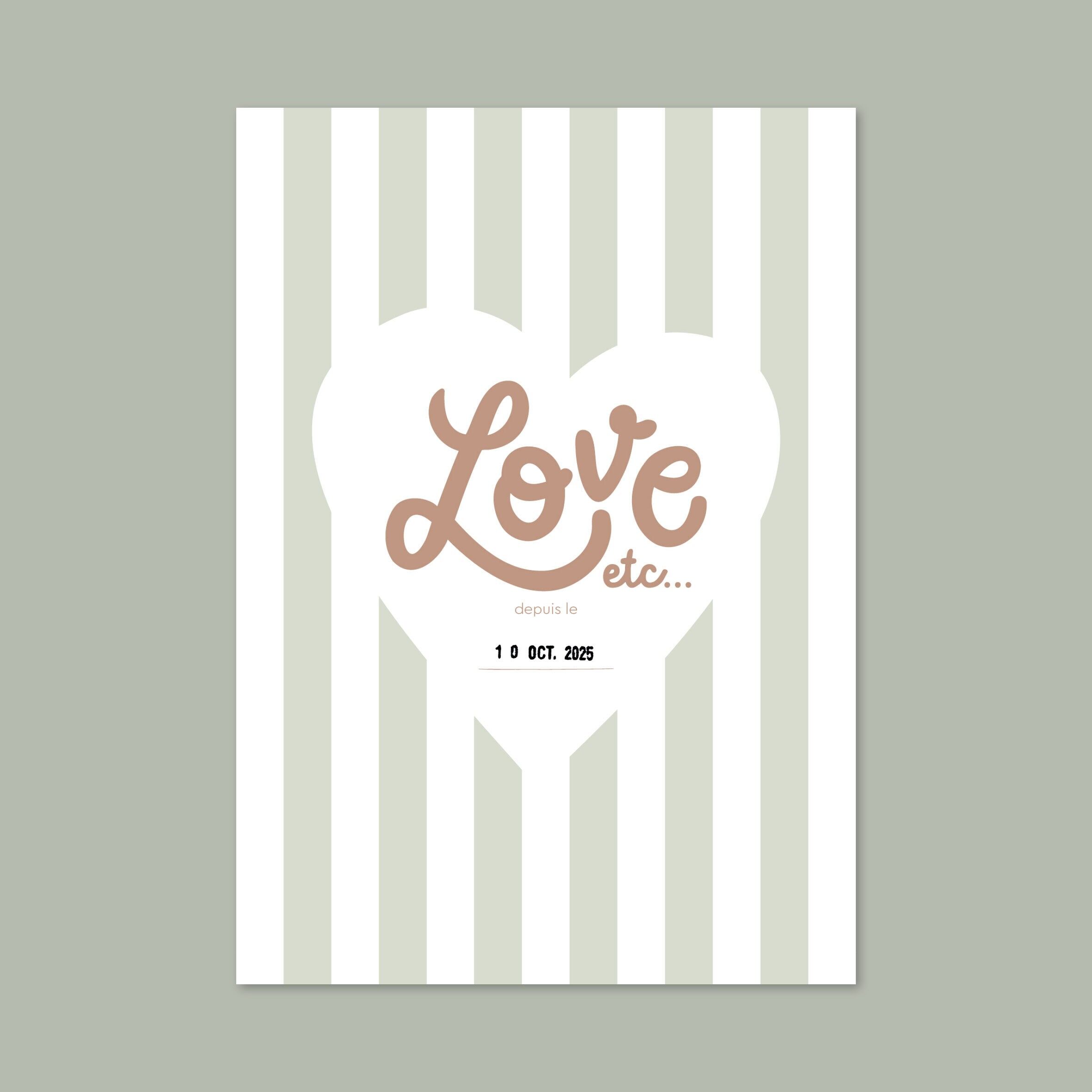 Affiche Love etc... Rayures