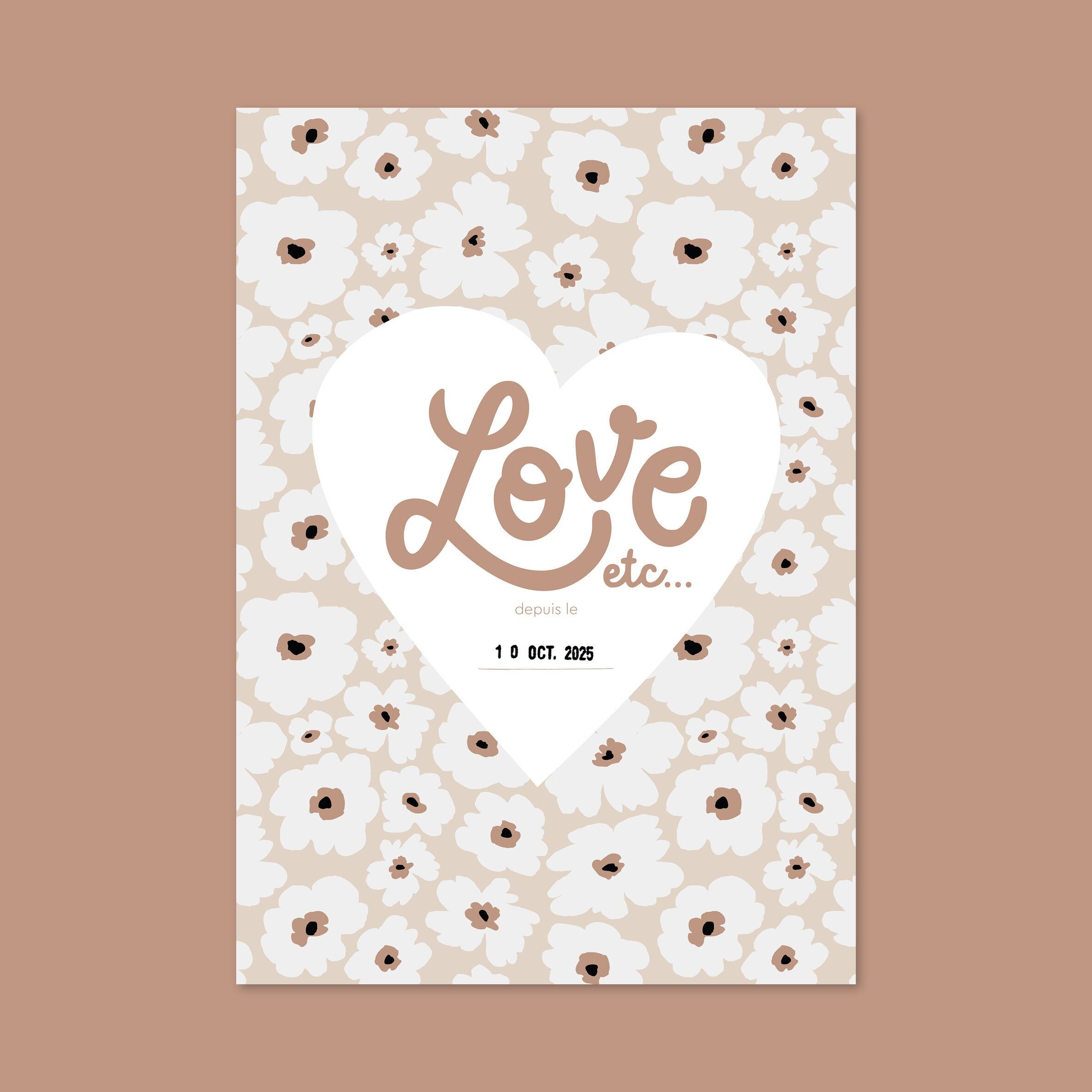 Affiche Love etc... Fleurs