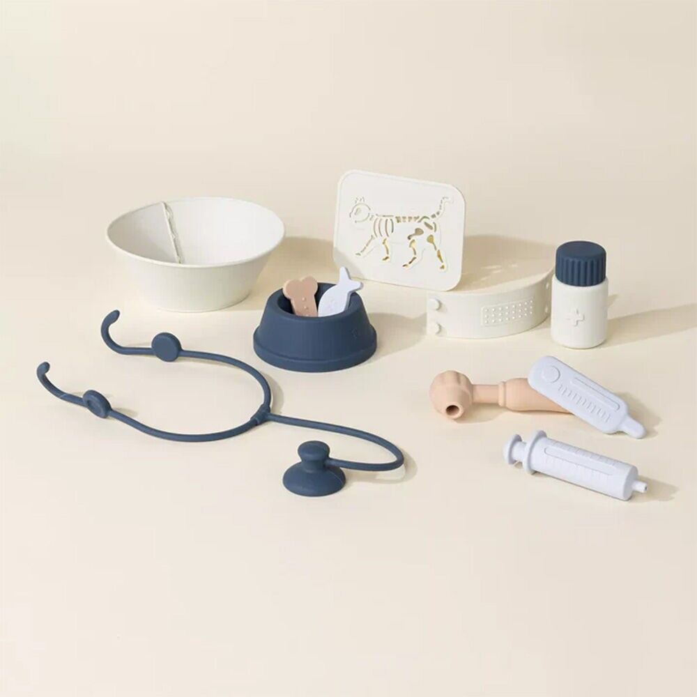 Kit veterinario de silicona para juegos de rol - Juegos educativos - Marca francesa - Regalo de Navidad para niños