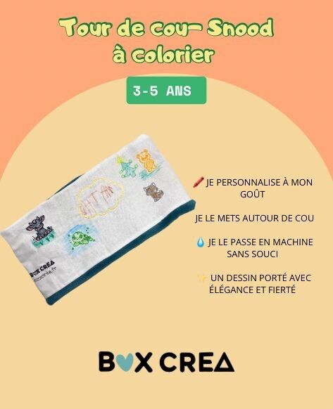 Calentador de cuello infantil creativo y personalizable (de 3 a 5 años)