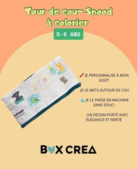 Calentador de cuello infantil creativo y personalizable (de 5 a 8 años)