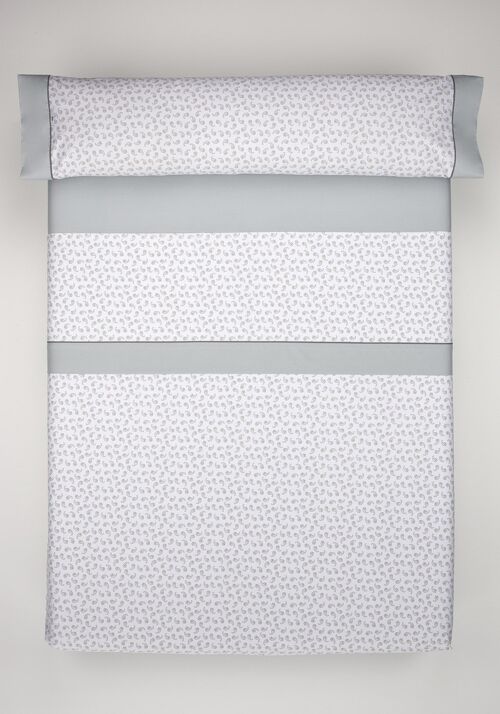 Juego de Sábanas 3 Piezas G57 100% Algodón Percal 200 Hilos para Cama de 90 + 1 Funda de Almohada 2