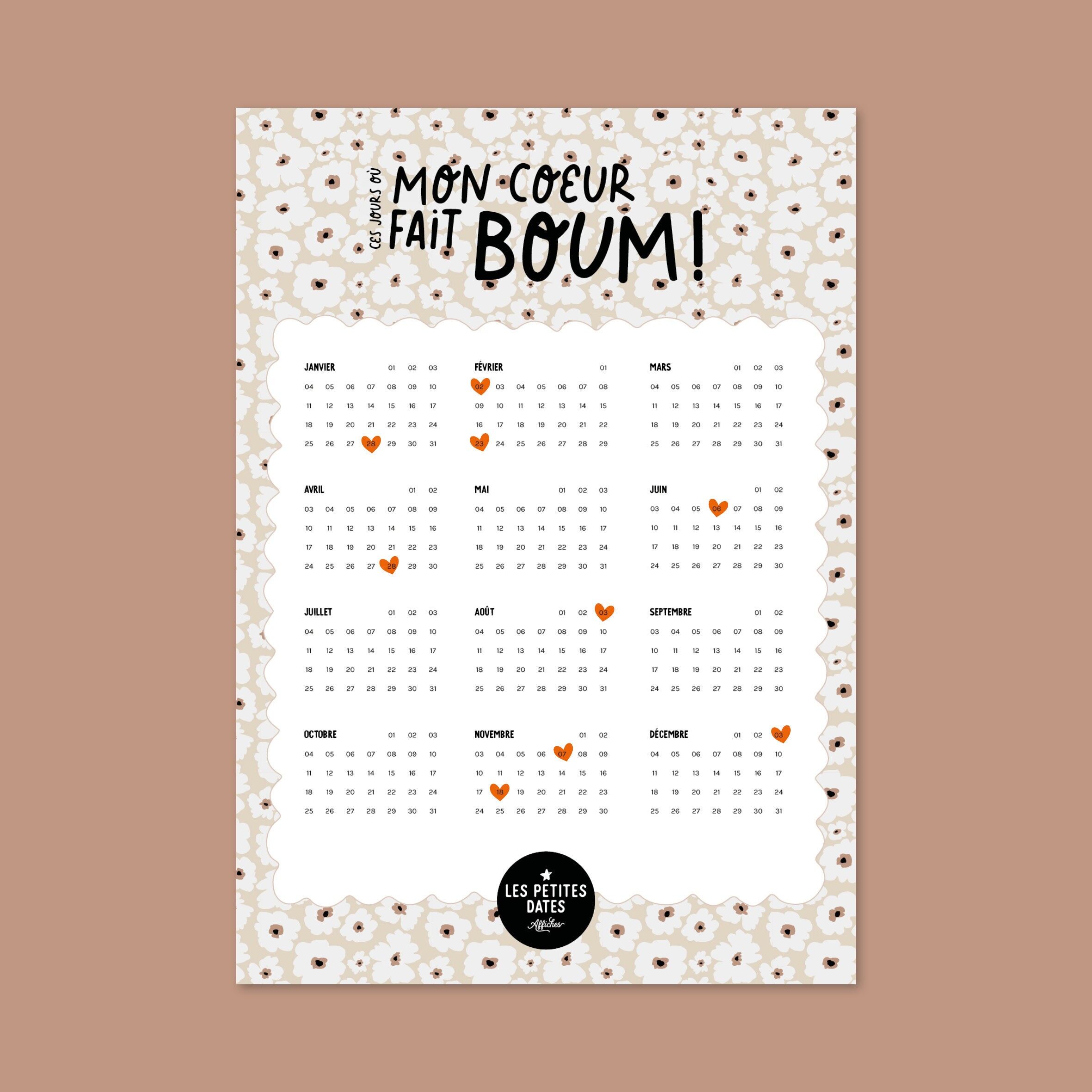 Calendario "Mi Corazón Explota" - Flores