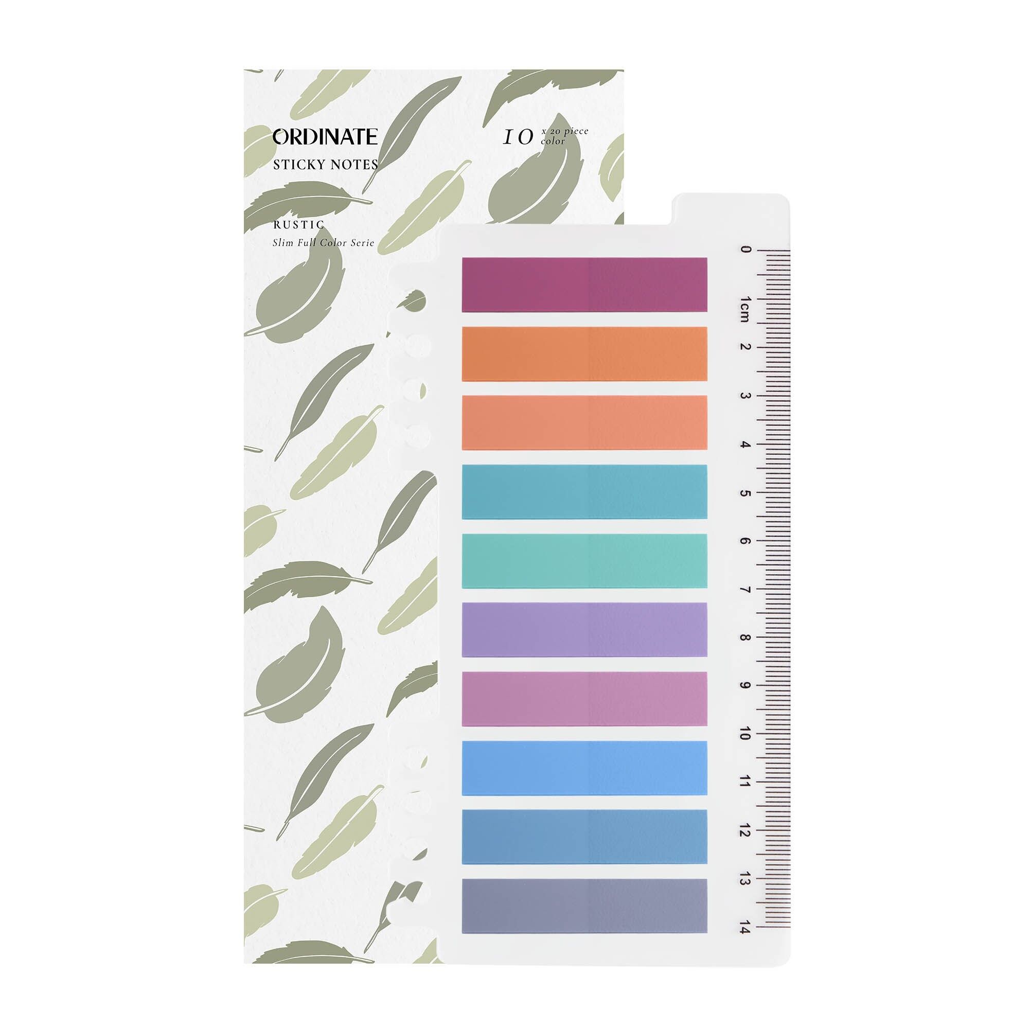 Notes adhésives rustiques | Onglets adhésifs Ordinate | Notes adhésives | Onglets de livre | Post-it | Notes adhésives | Surligneur | Fournitures de papeterie | Marque-page