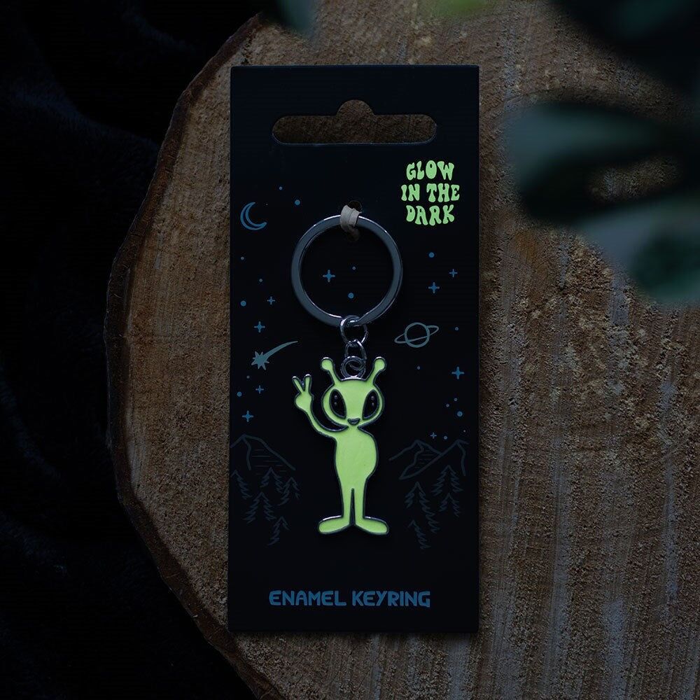 Glow in the Dark Alien Keyring