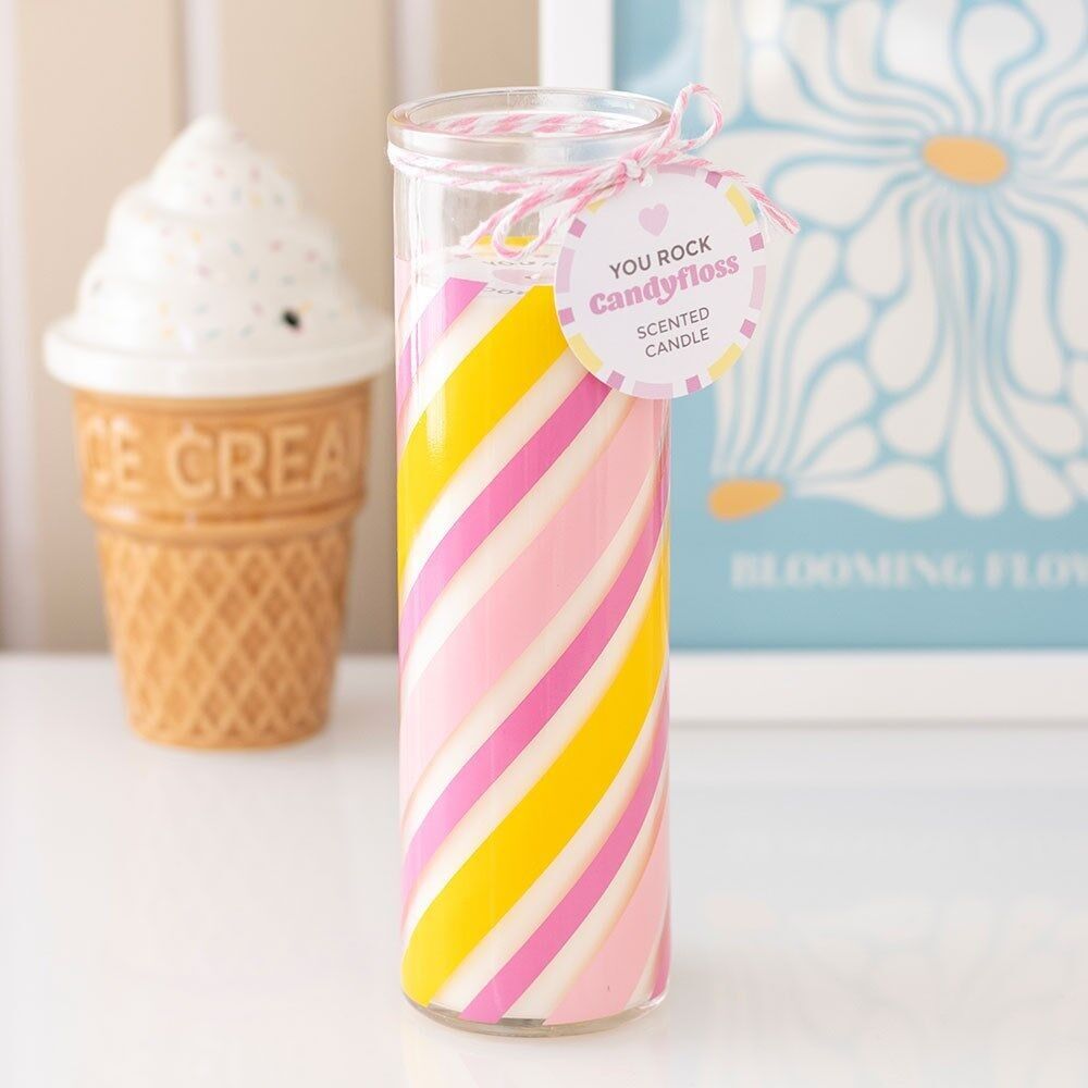 Candela tubolare Candy Stripe Candy Floss