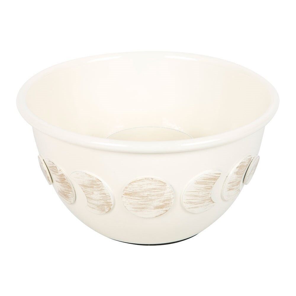 Räucherschale aus Metall mit Mondphasen-Salbei-Motiv