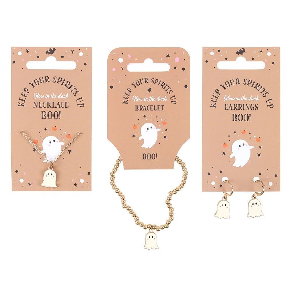 Set di 3 gioielli fantasma che si illuminano al buio