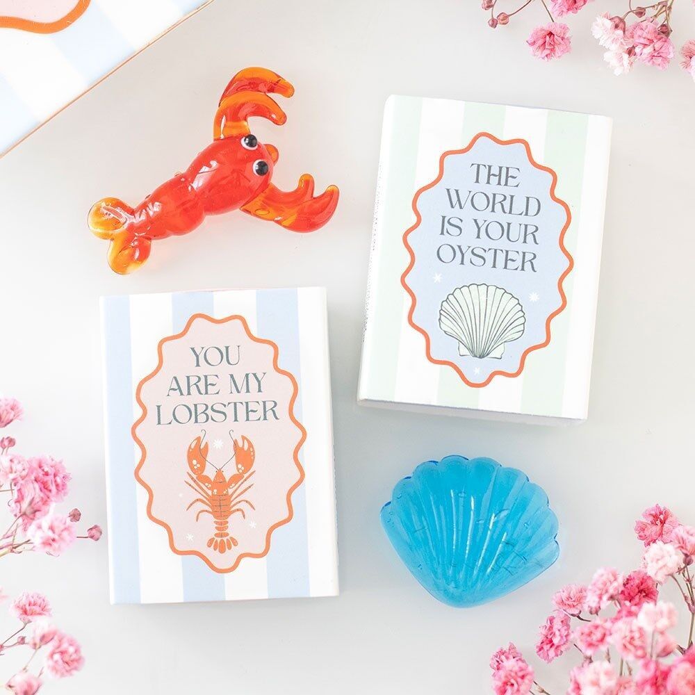 Set di 24 gettoni regalo in vetro nautico High Tide in esposizione