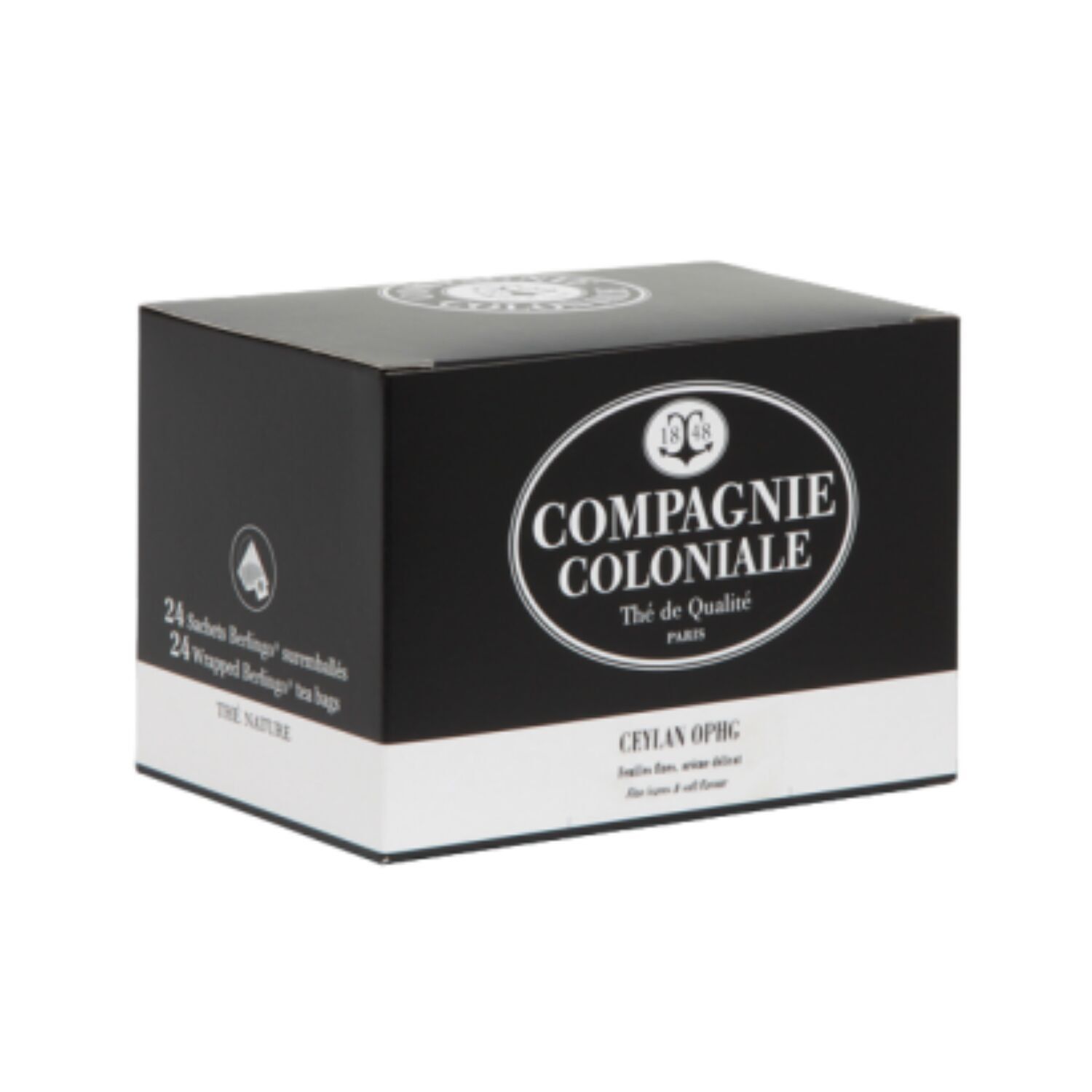 Compagnie & Co – Thé Noir Ceylan OPHG – Boite de 24 sachets suremballés