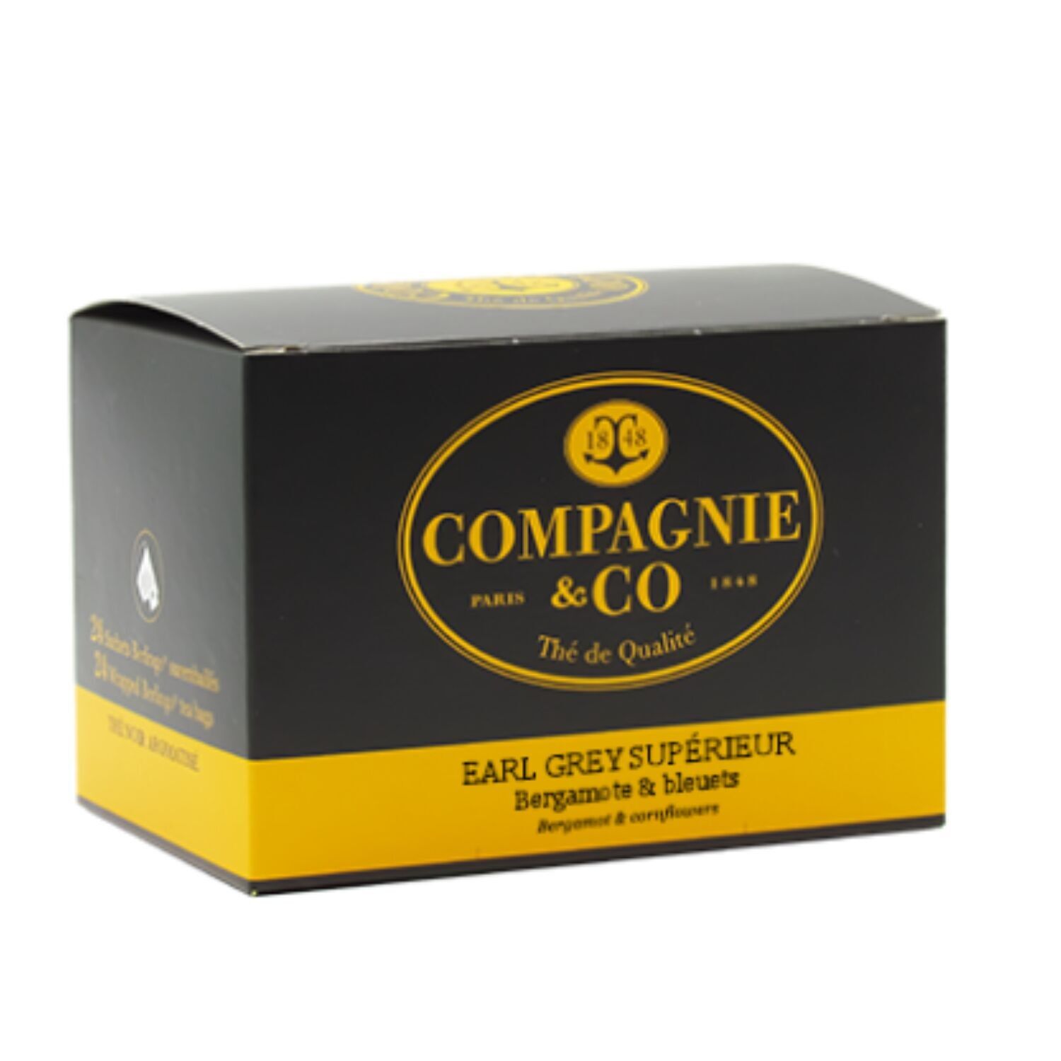 Compagnie & Co – Thé Earl Grey Superieur – Boite de 24 sachets suremballés