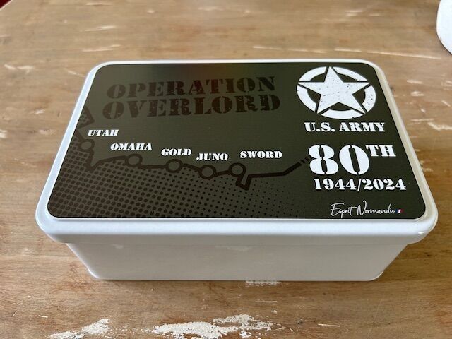 Boîte à sucre métal "Carte du débarquement"