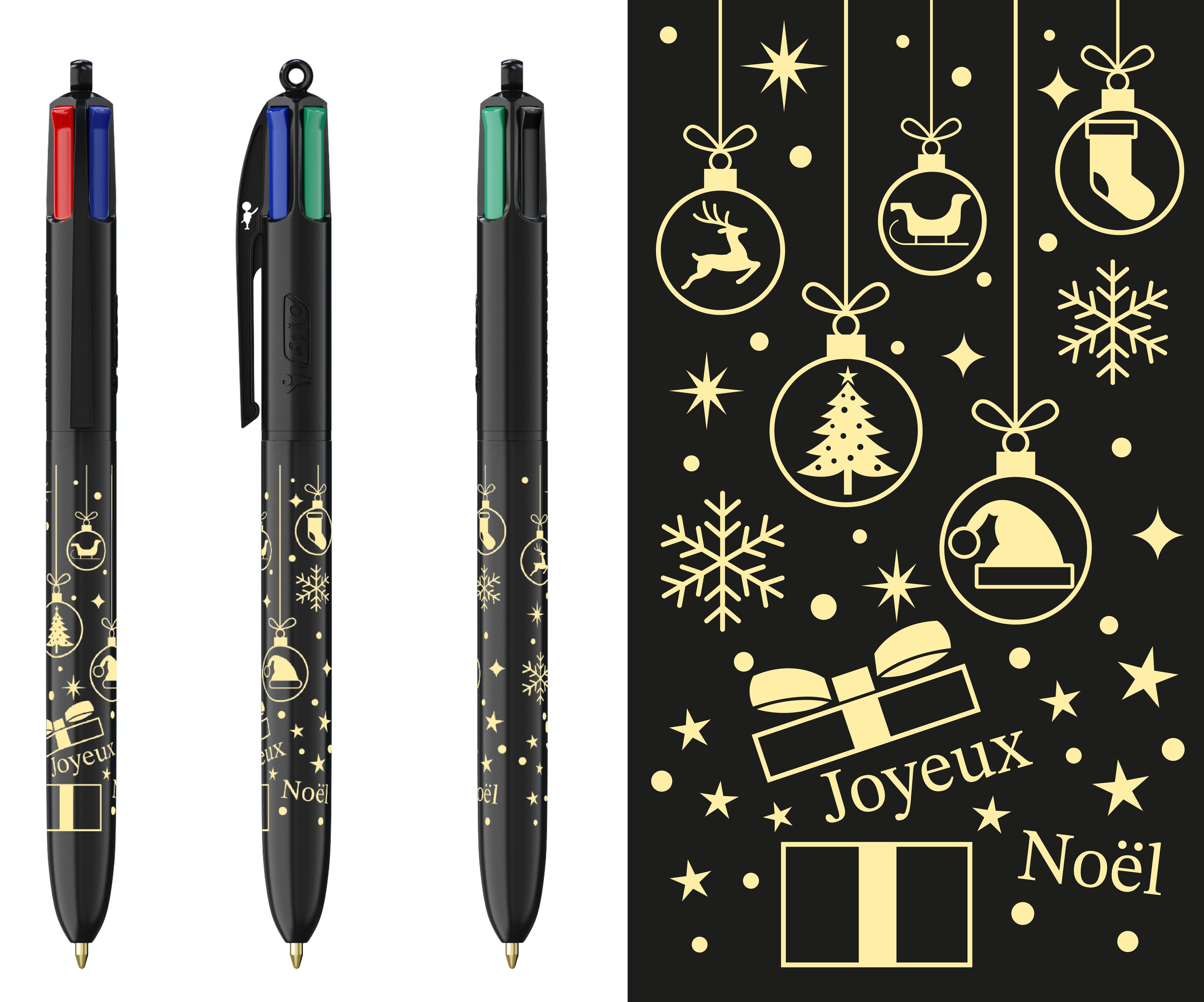 Bic 4 Farben „Weihnachtsedition – Gold“