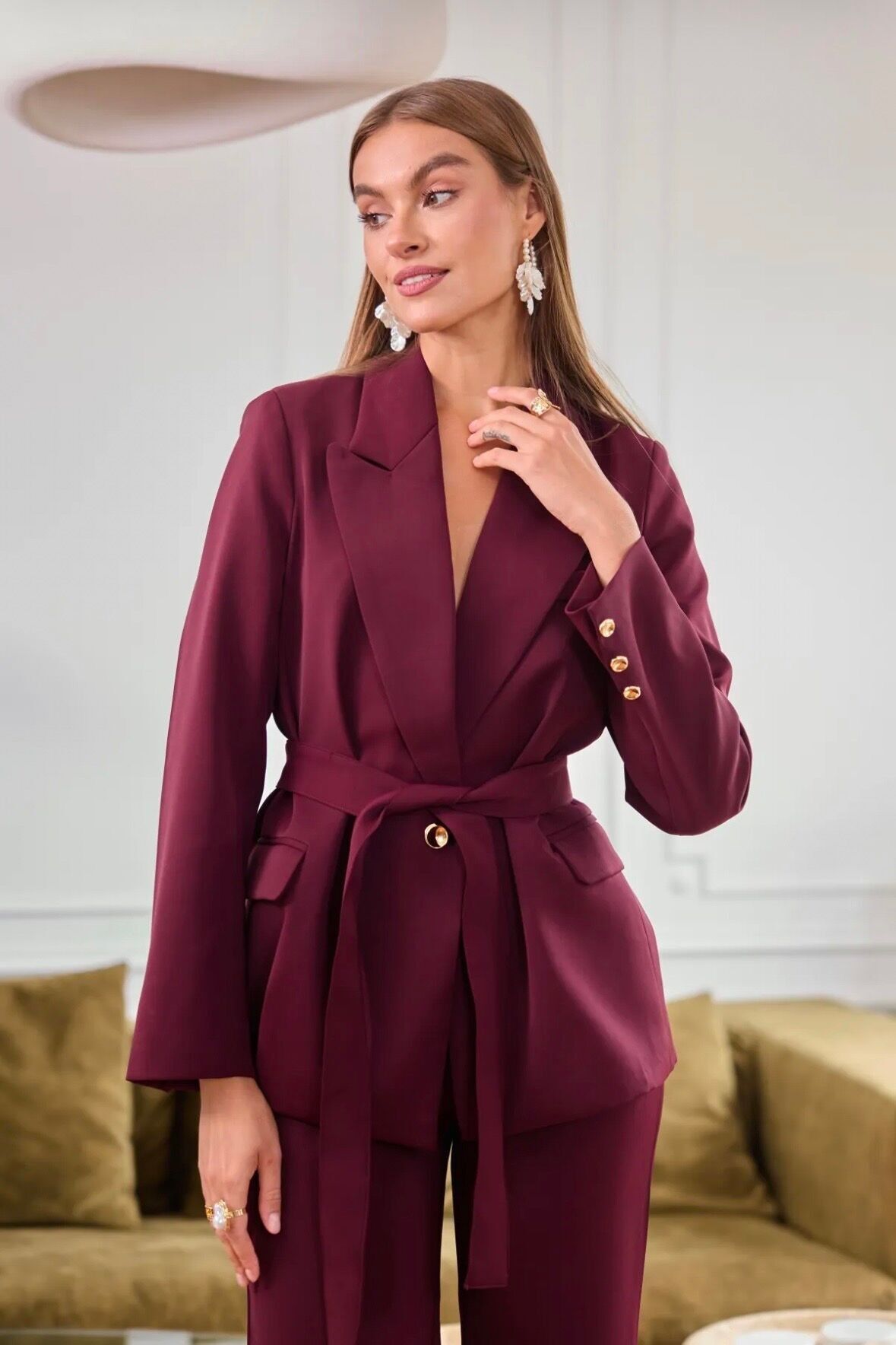 Giacca sartoriale con cintura - 3213