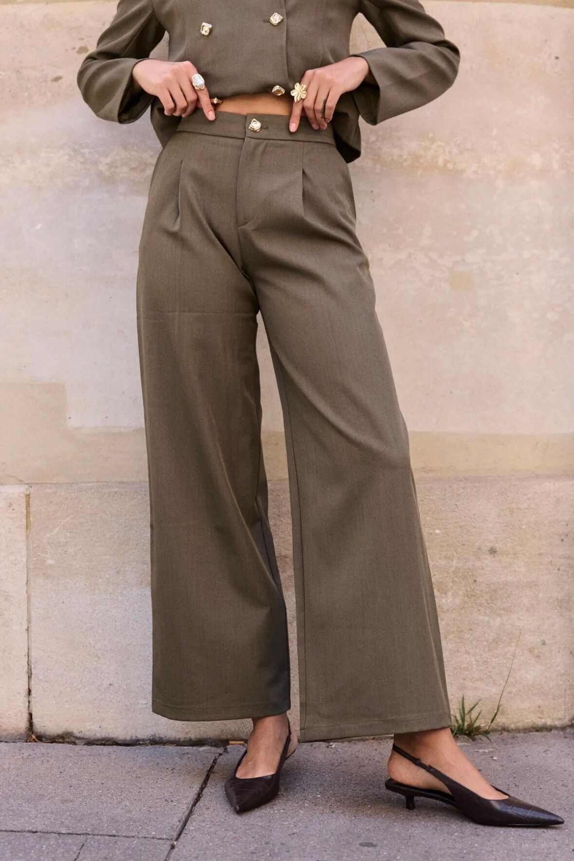 Pantaloni sartoriali con pieghe - 3230