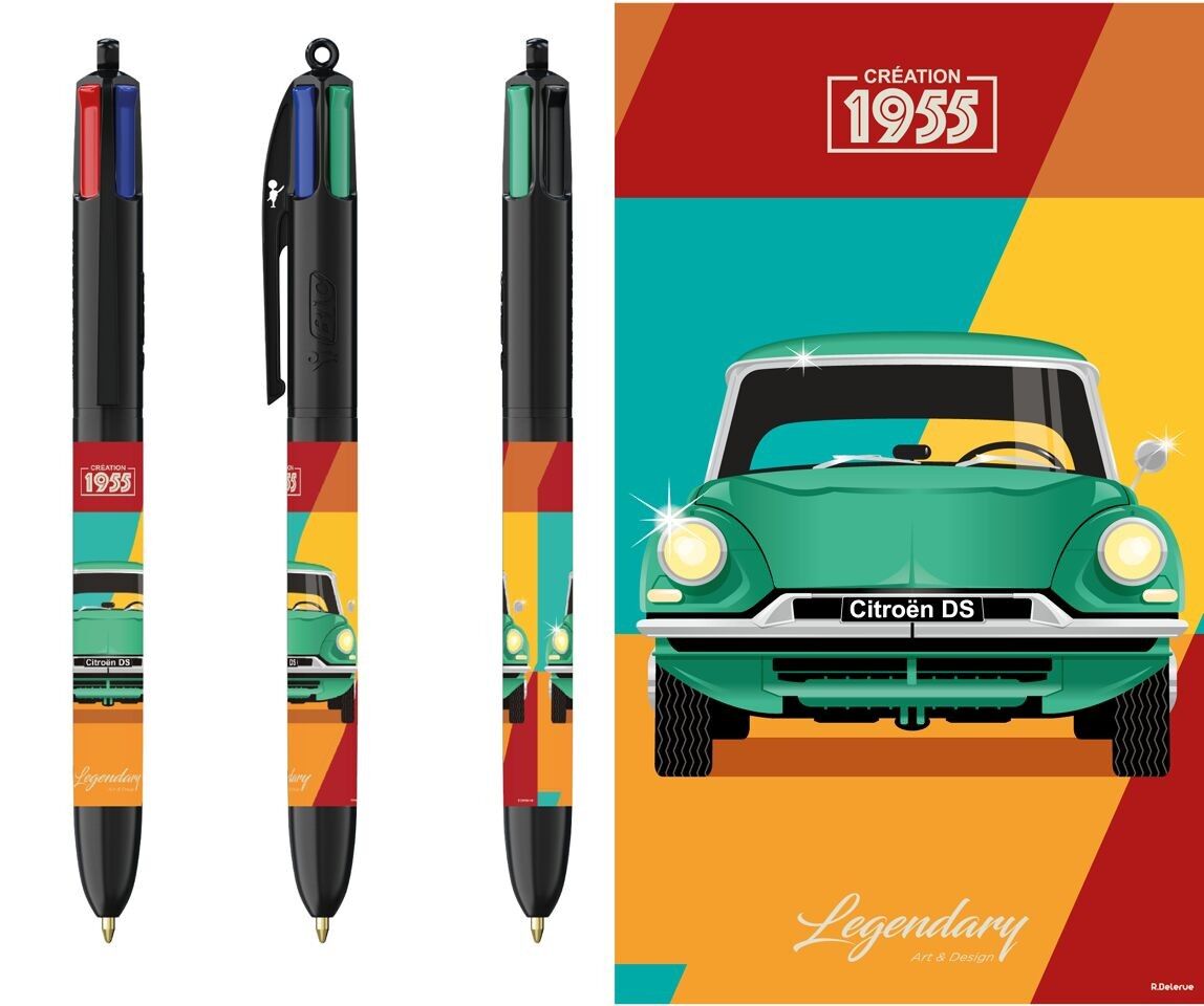 Bic 4 couleurs "Citroën DS verte"
