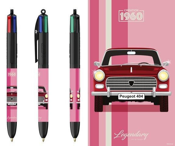 Bic 4 couleurs "Peugeot 404 Bordeaux"