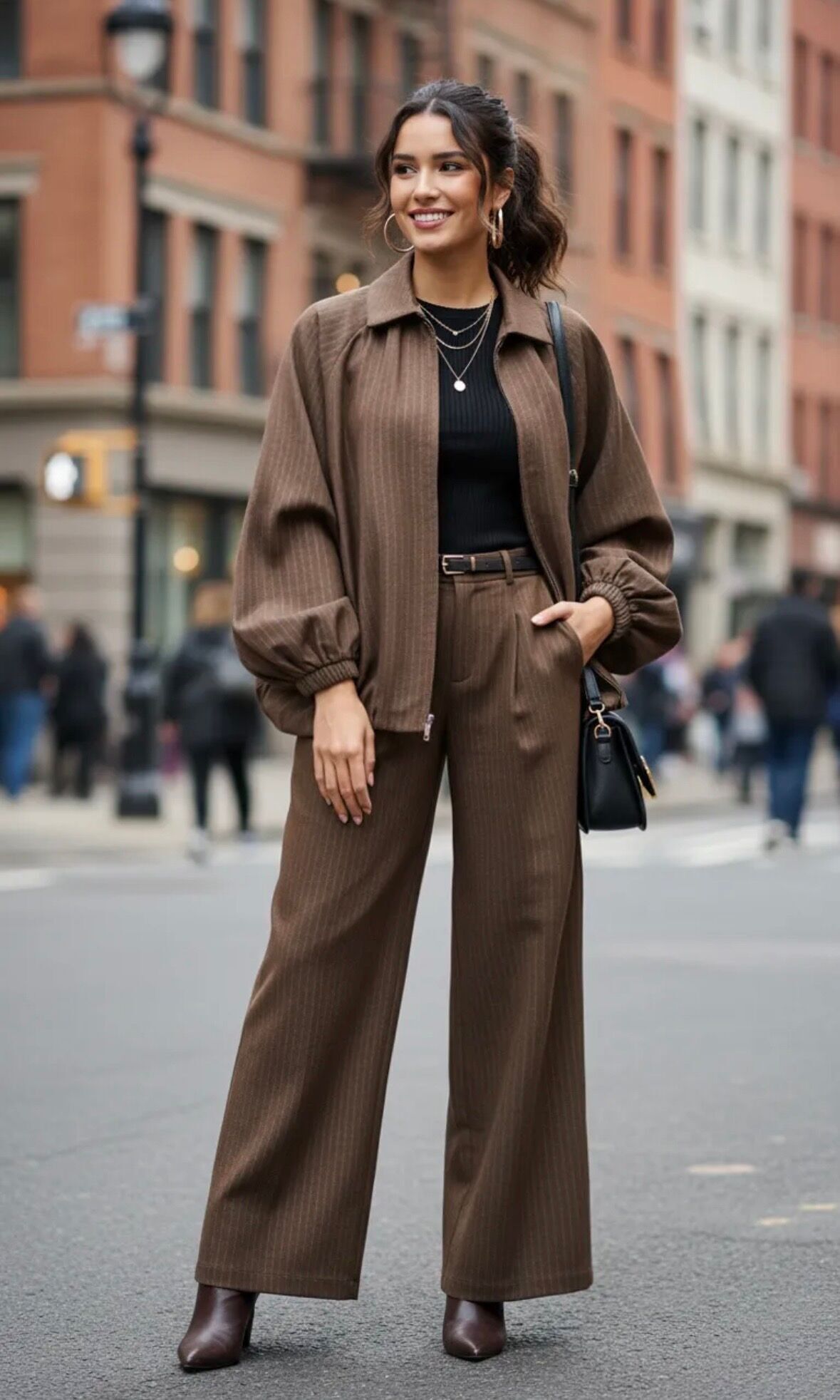 Pantaloni a righe fluidi - 3270