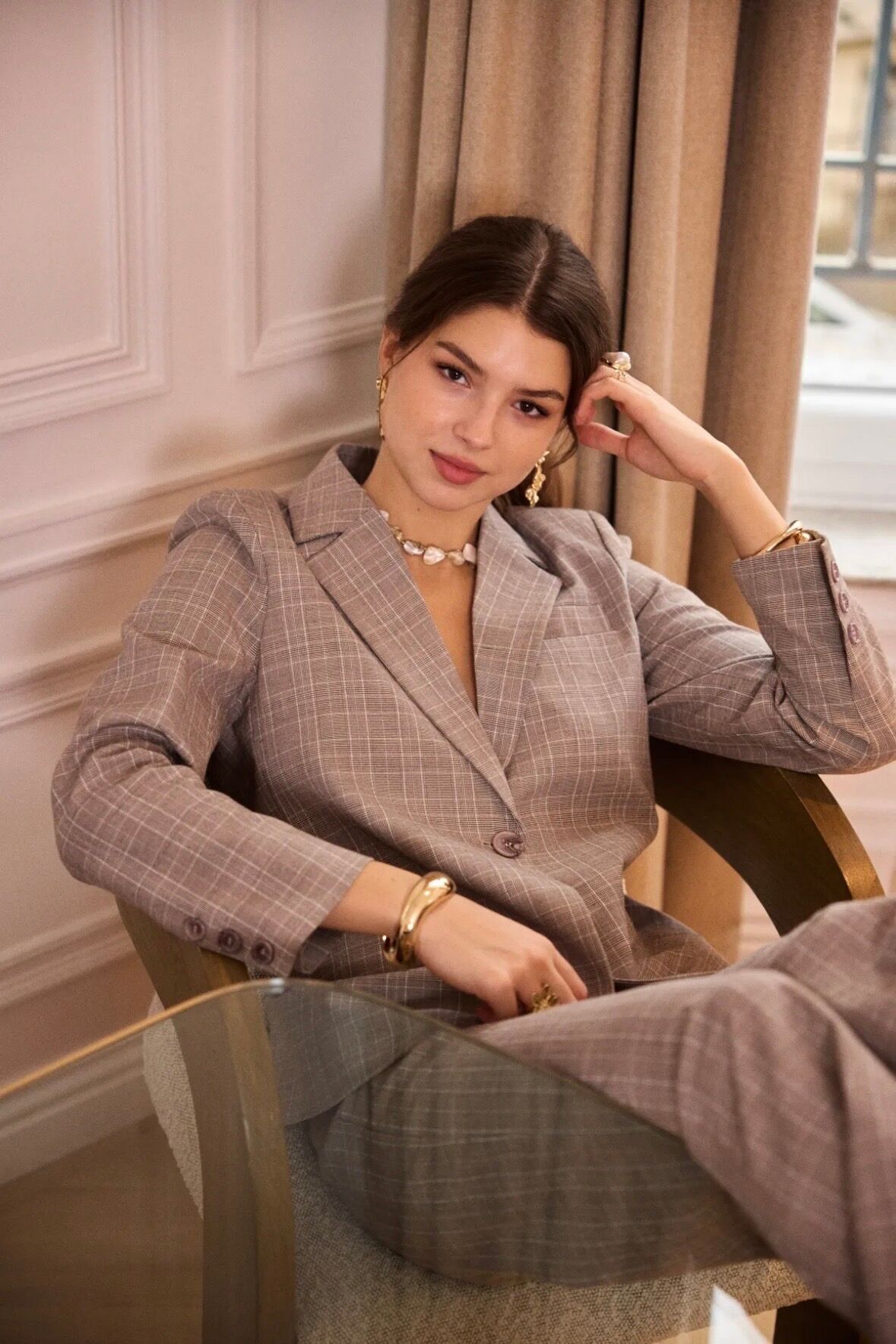 Blazer a quadri - 3128