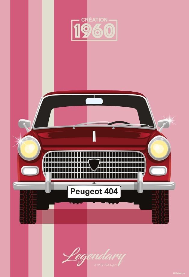 Magnet "Peugeot 404 Bordeaux"
