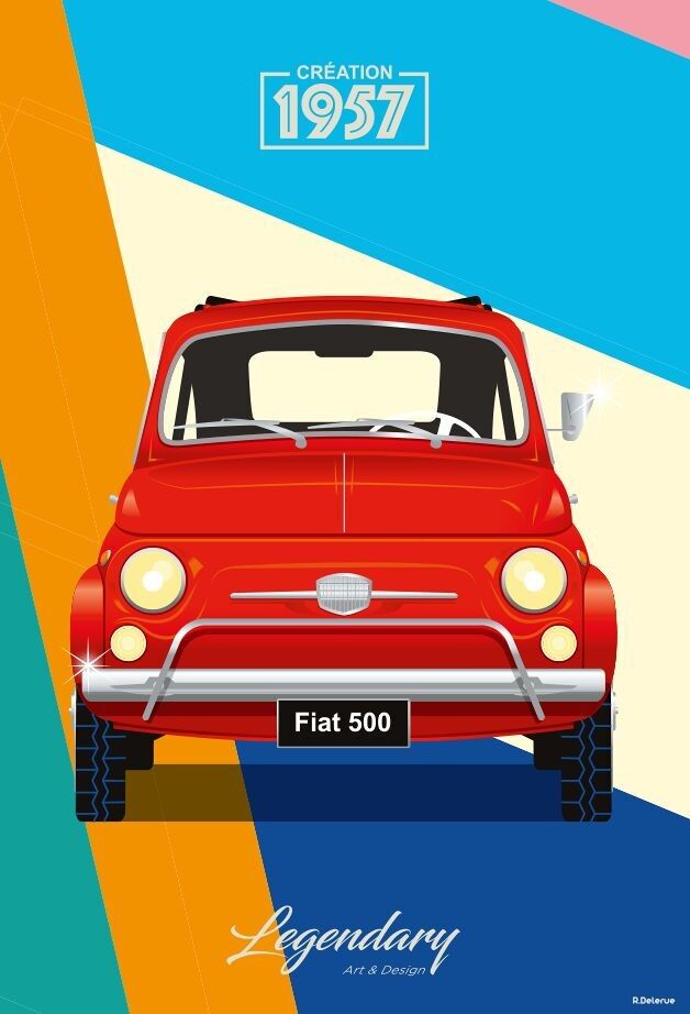 Magnet "Fiat 500 Rouge"