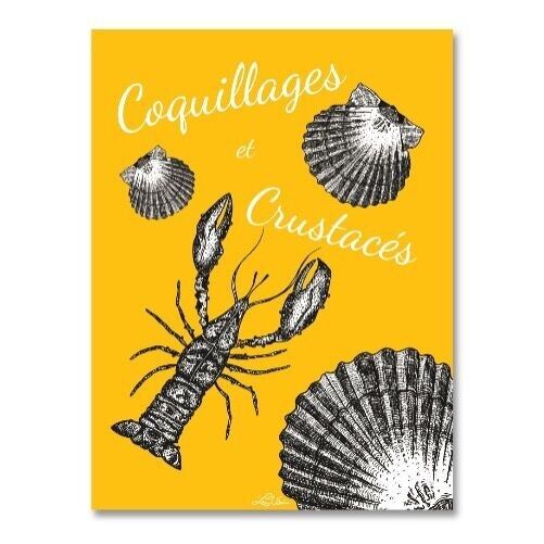 Magnet "Coquillages et Crustacés - Jaune"