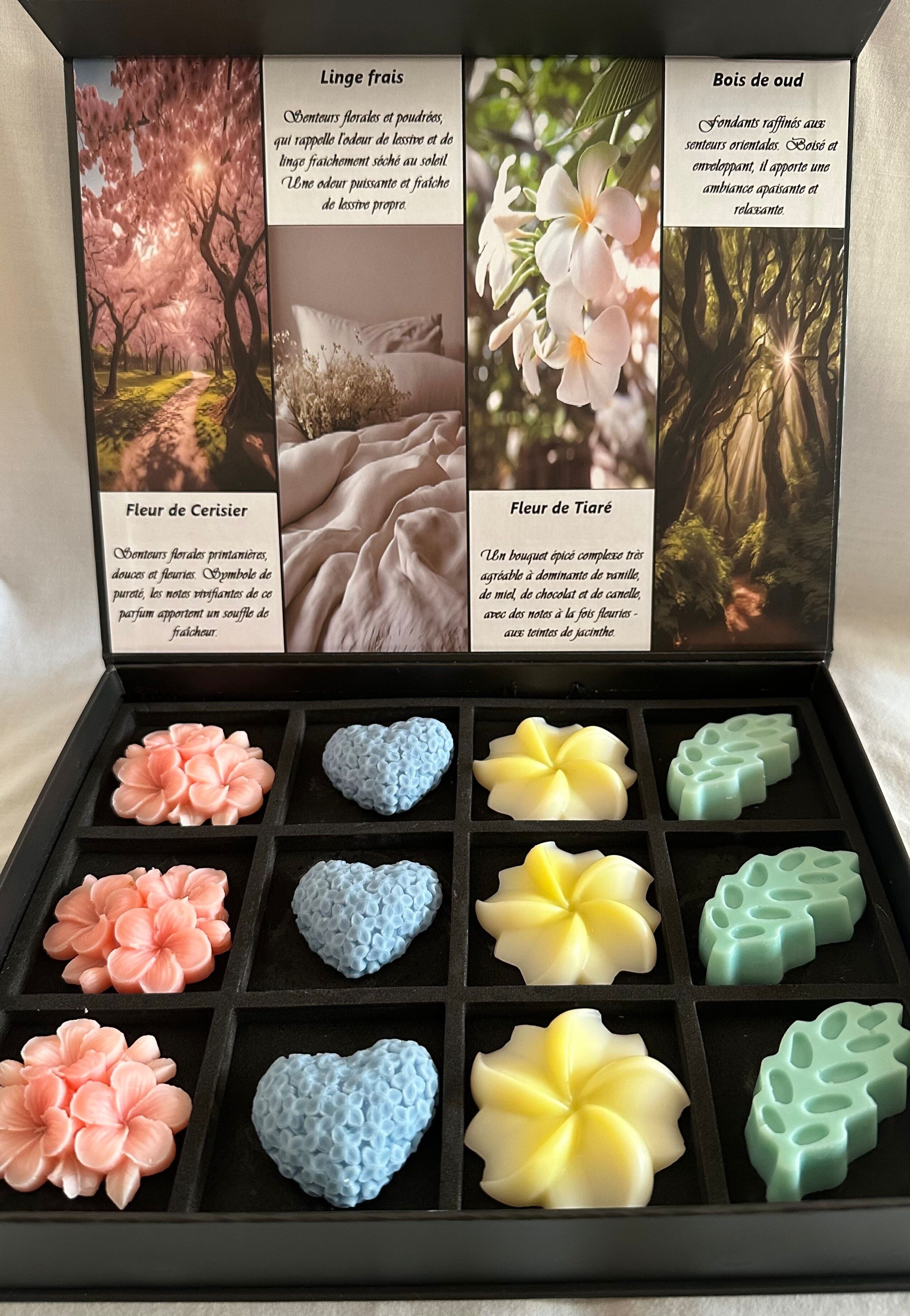 12 scented wax melts with olive wax and Grasse fragrance, 200g