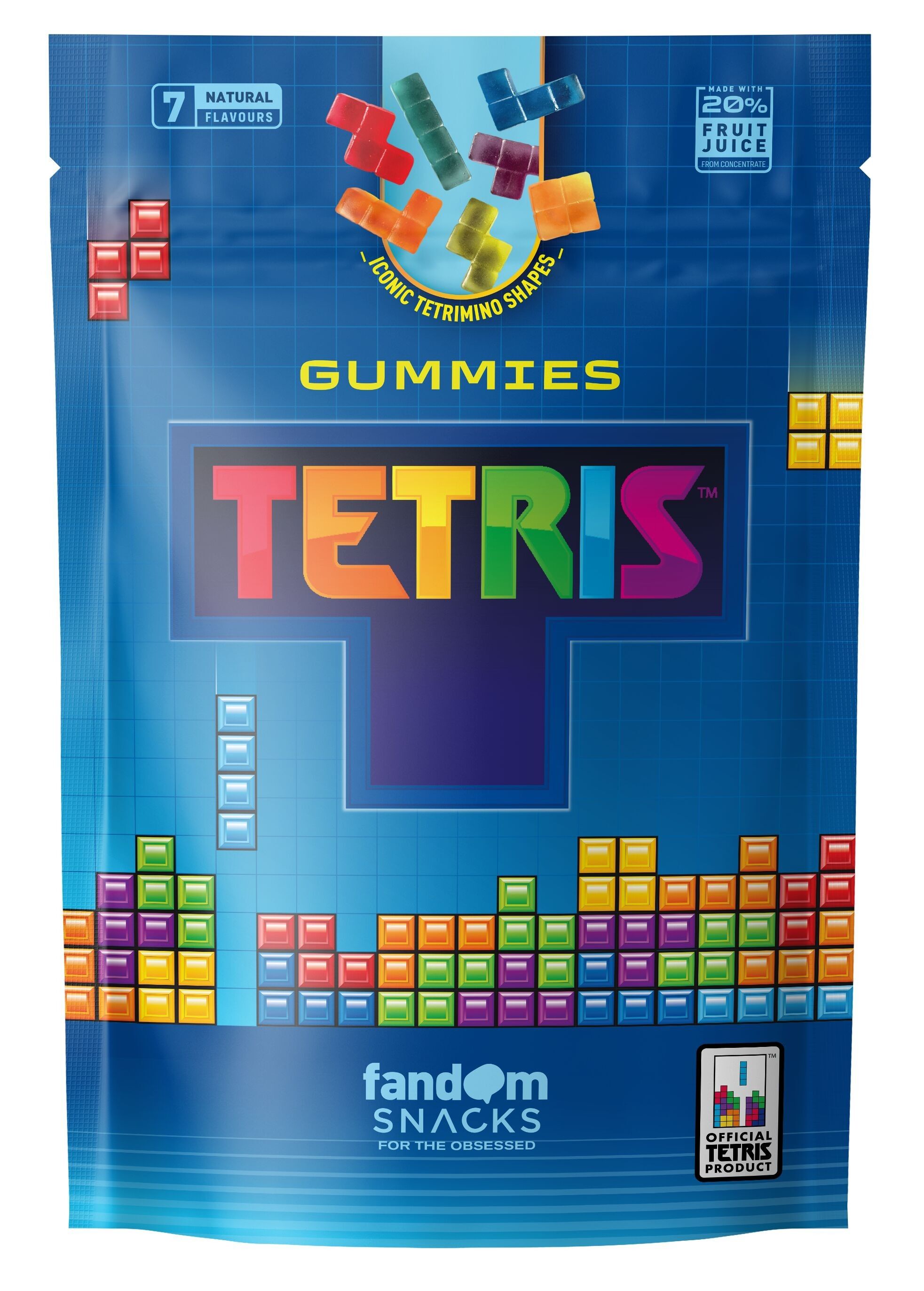 bonbons gélifiés au jus de fruits Tetris
