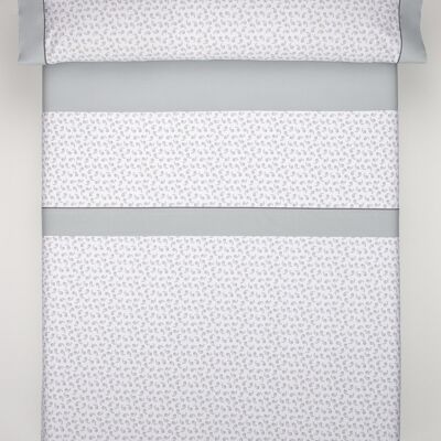 Juego de Sábanas 3 Piezas G57 100% Algodón Percal 200 Hilos para Cama de 135 + 1 Funda de Almohada 2