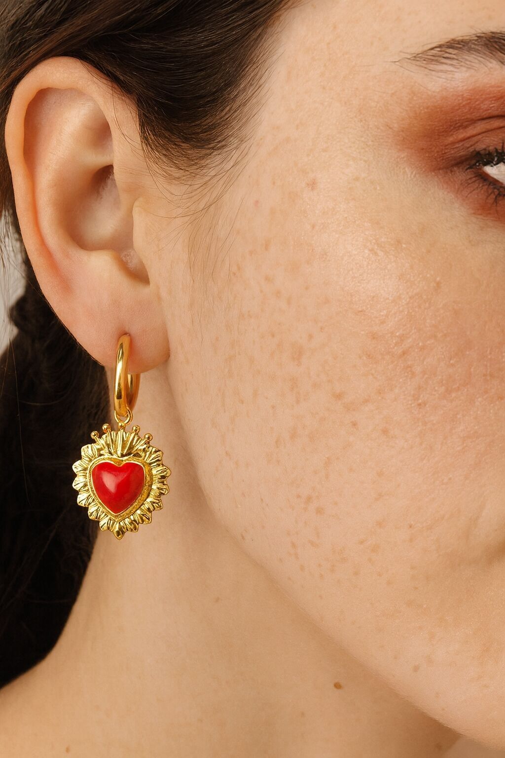 Sacred heart earrings