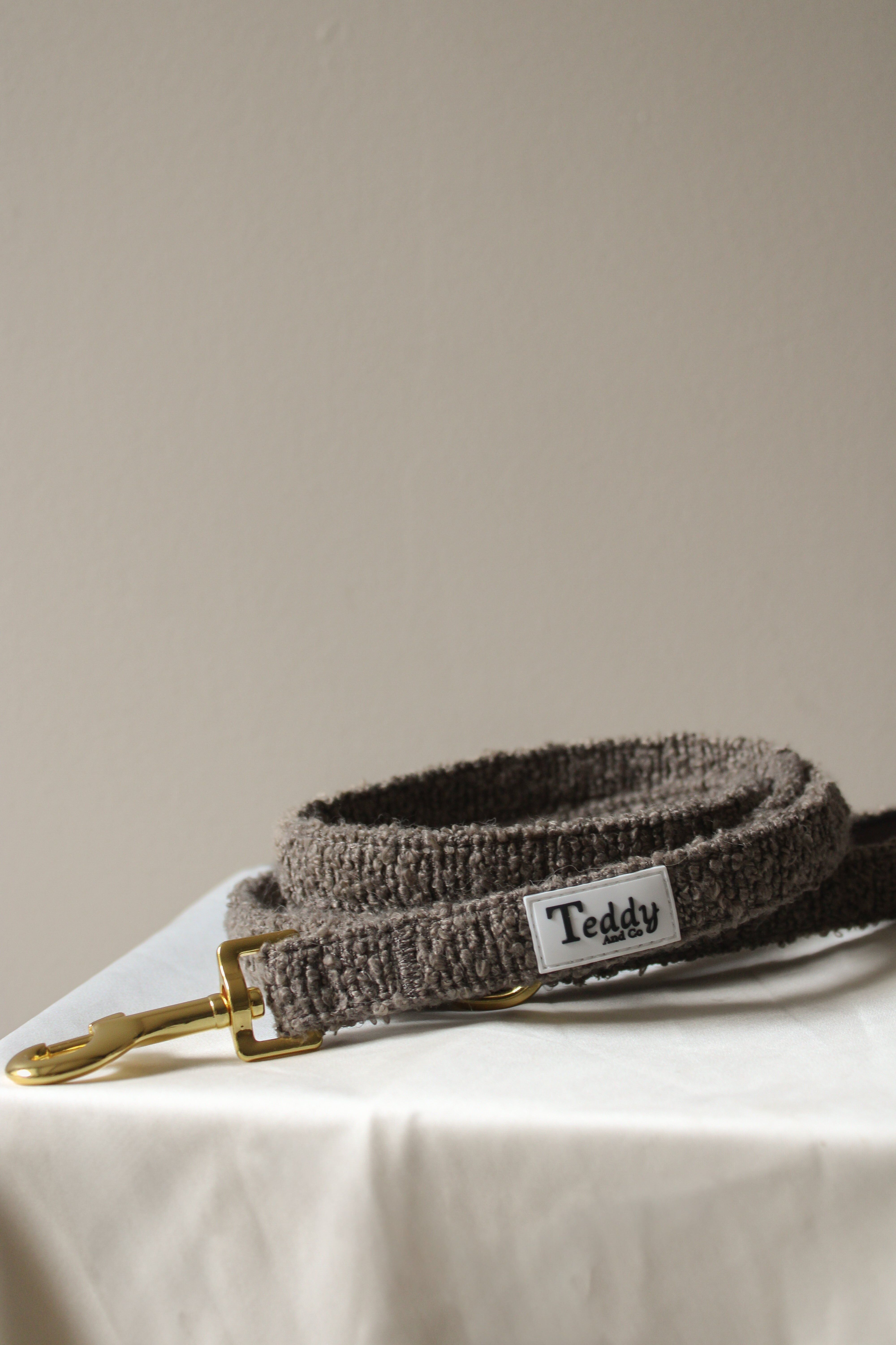 Correa para perro color café | Tela de rizo