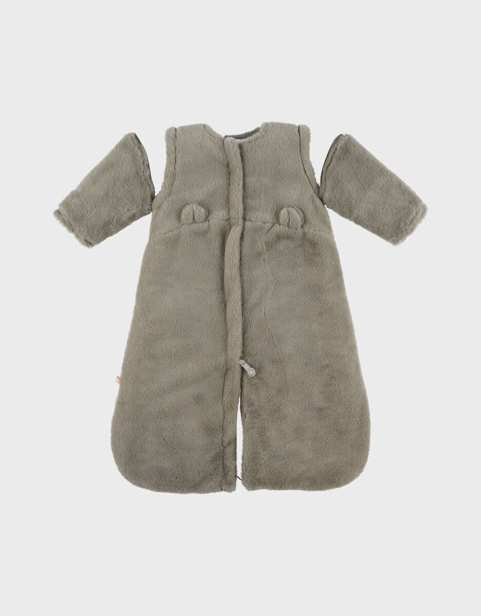M&M25 Sleeping bag 70cm fake fur, kaki