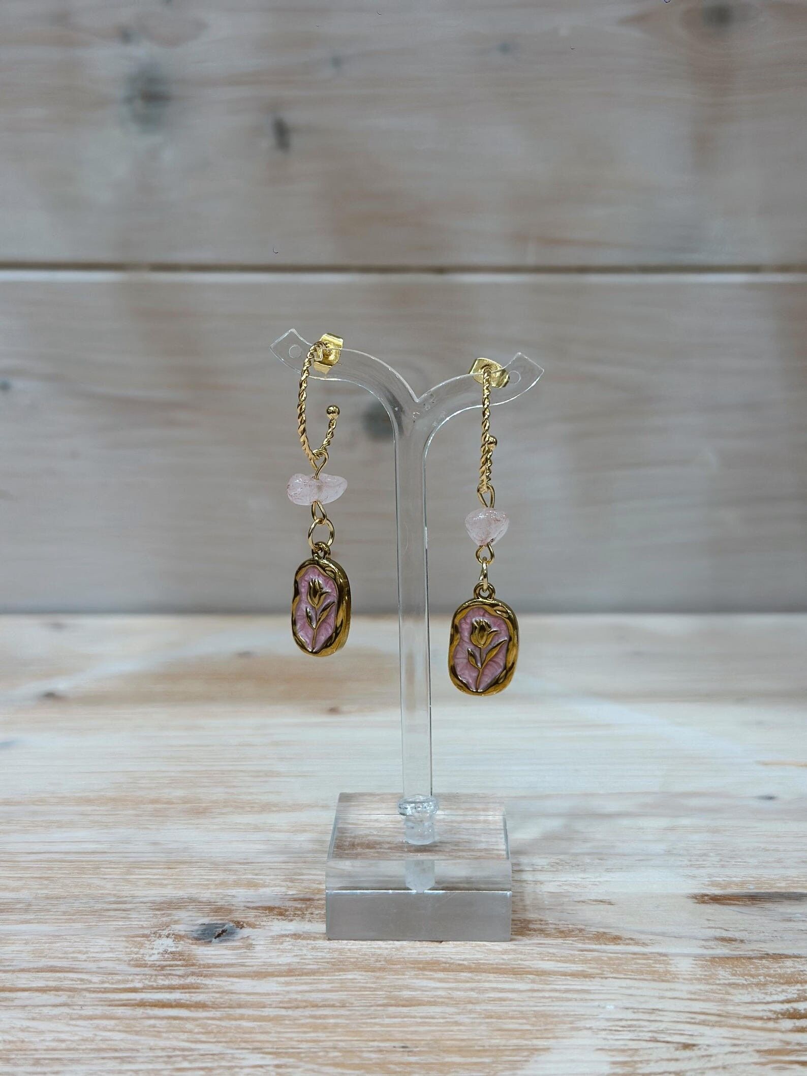 Pendientes “Rosa eterna”