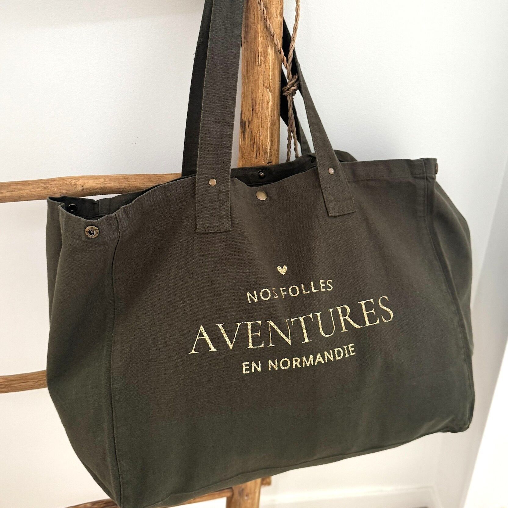 Grand Sac Cabas personnalisable -localisation-région- "AVENTURES" -6 coloris au choix