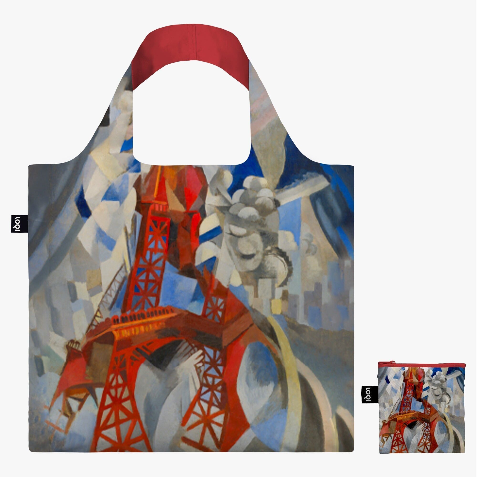 ROBERT DELAUNAY Borsa riciclata Torre Eiffel rossa