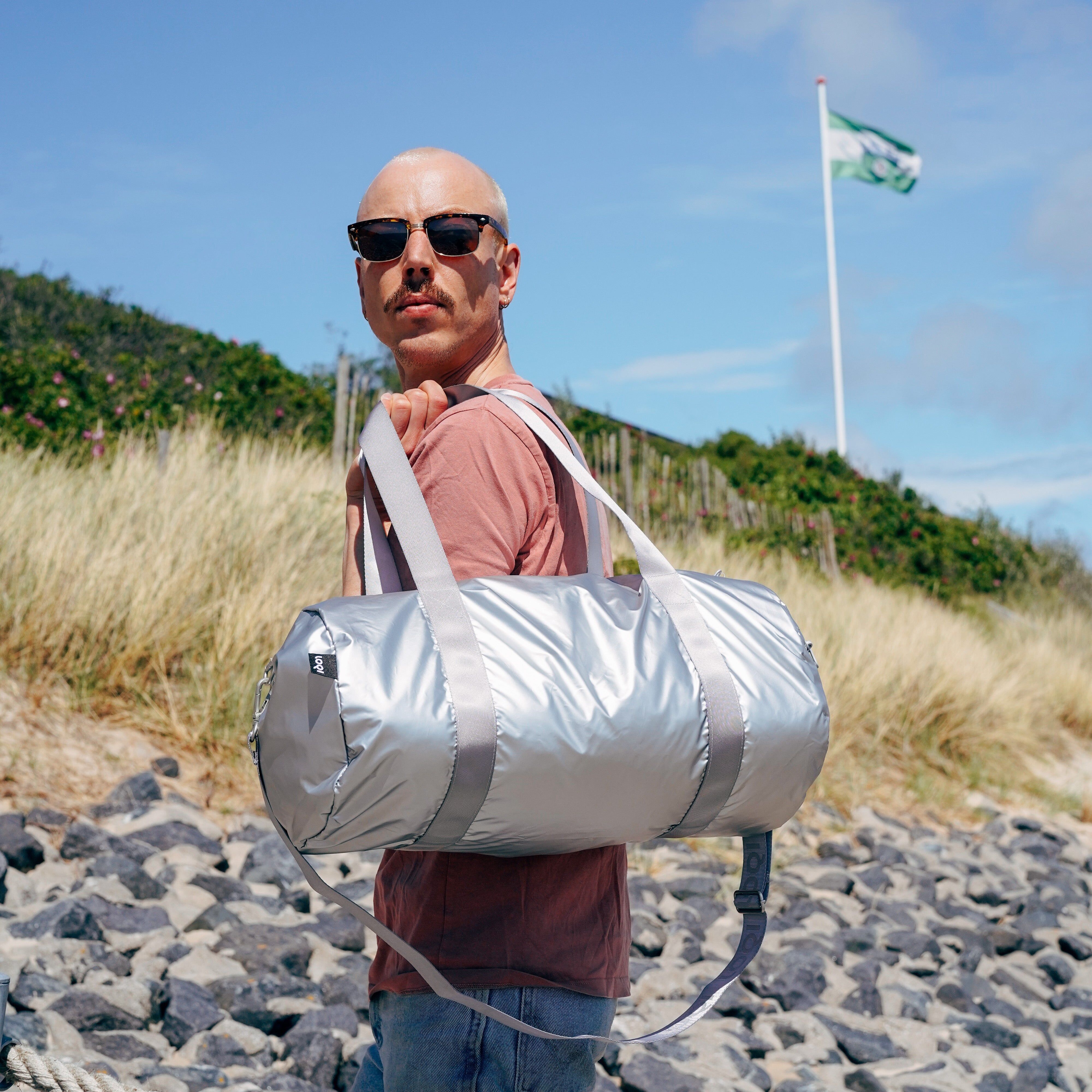 Weekender argento METALLIZZATO