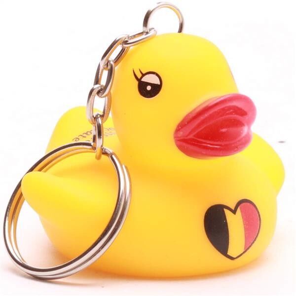 Portachiavi "I love Belgium" - paperella di gomma