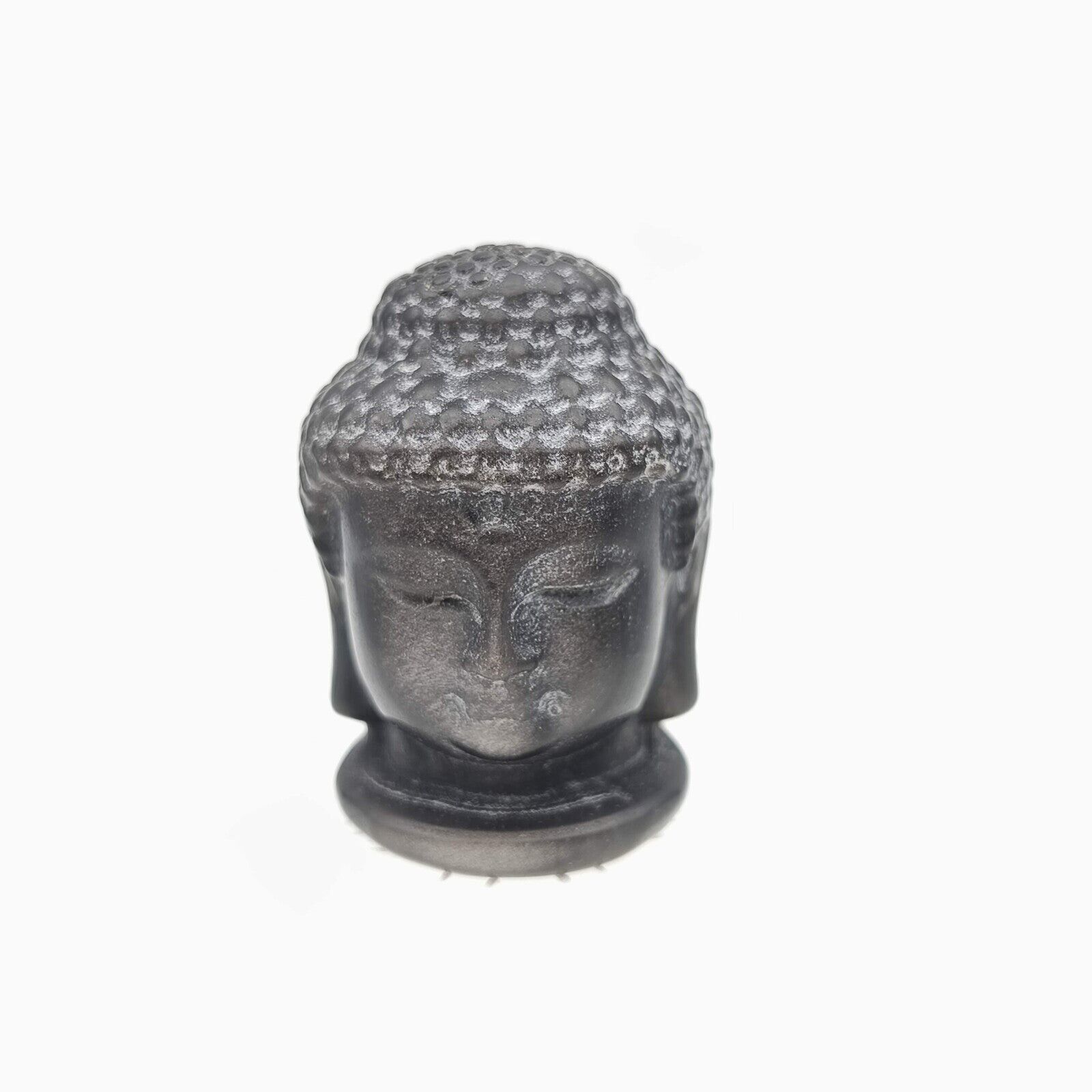 Buddha-Kopf – Silberobsidian – 5 cm