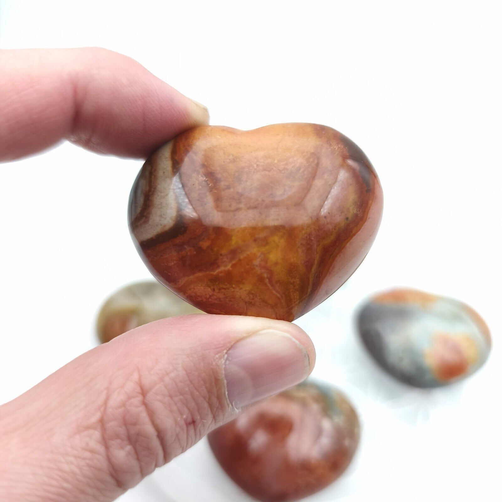 Kleines Herz – Polychromer Jaspis – Größe G